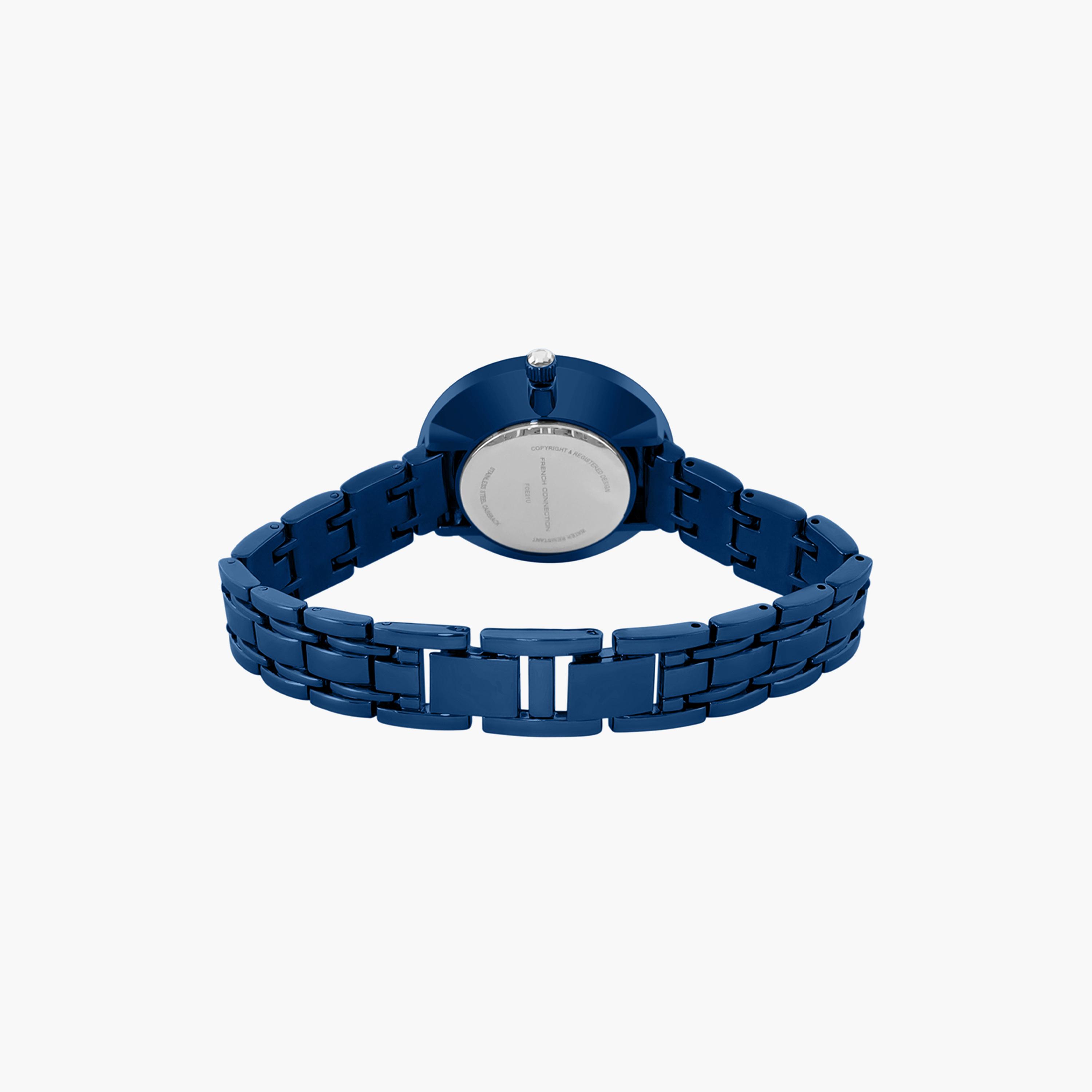 فرينش كونيكشن- ساعة نسائية تناظرية سوار ستانلس ستيل لون أزرق  32 مم | FCE21U-women-watchesandjewellery-watches-image-3