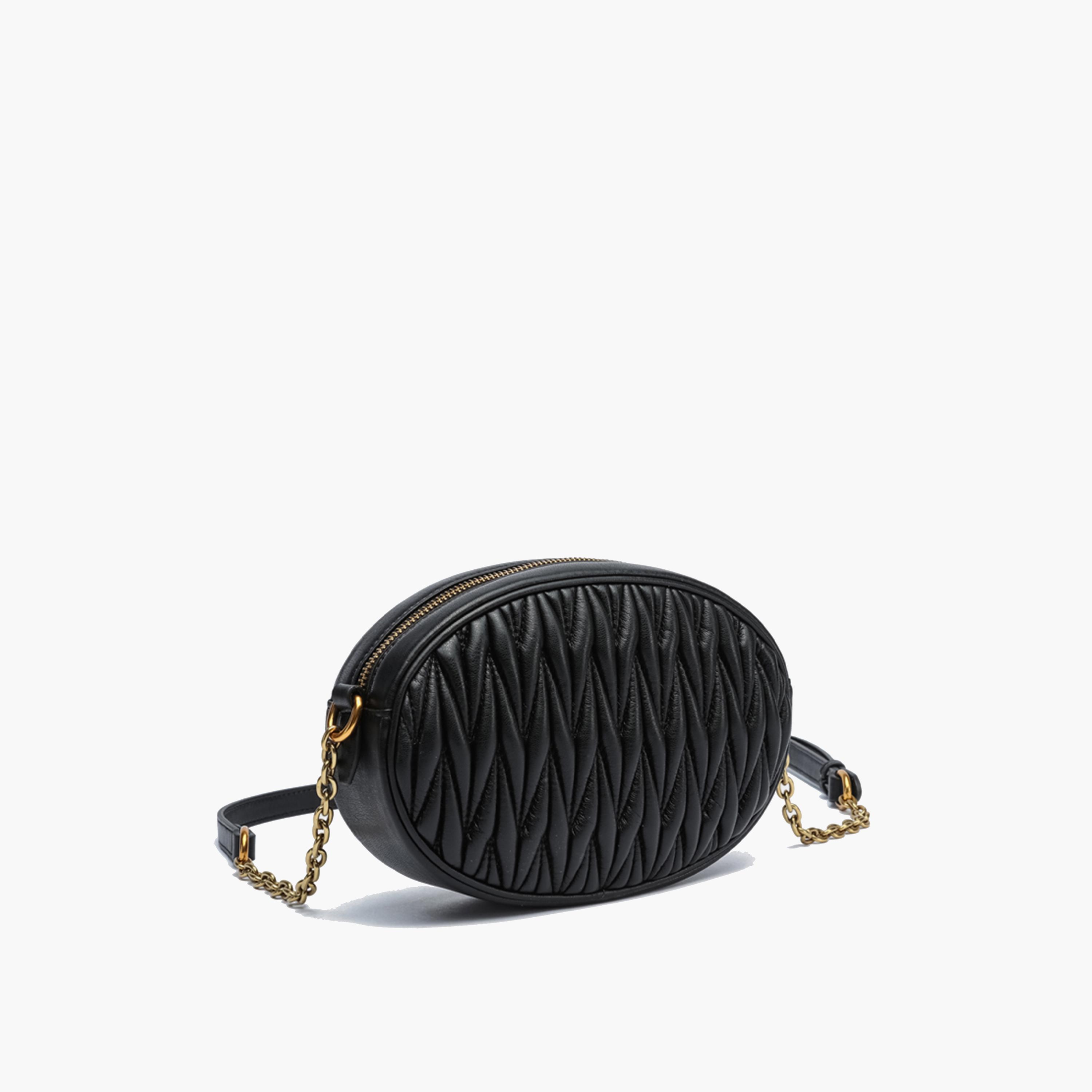BCBG Quilted Crossbody Bag with Zipper and Chain Strap | 21.5 x 14.5 x 6.5 cm-women-bagsandwallets-handbags-image-2