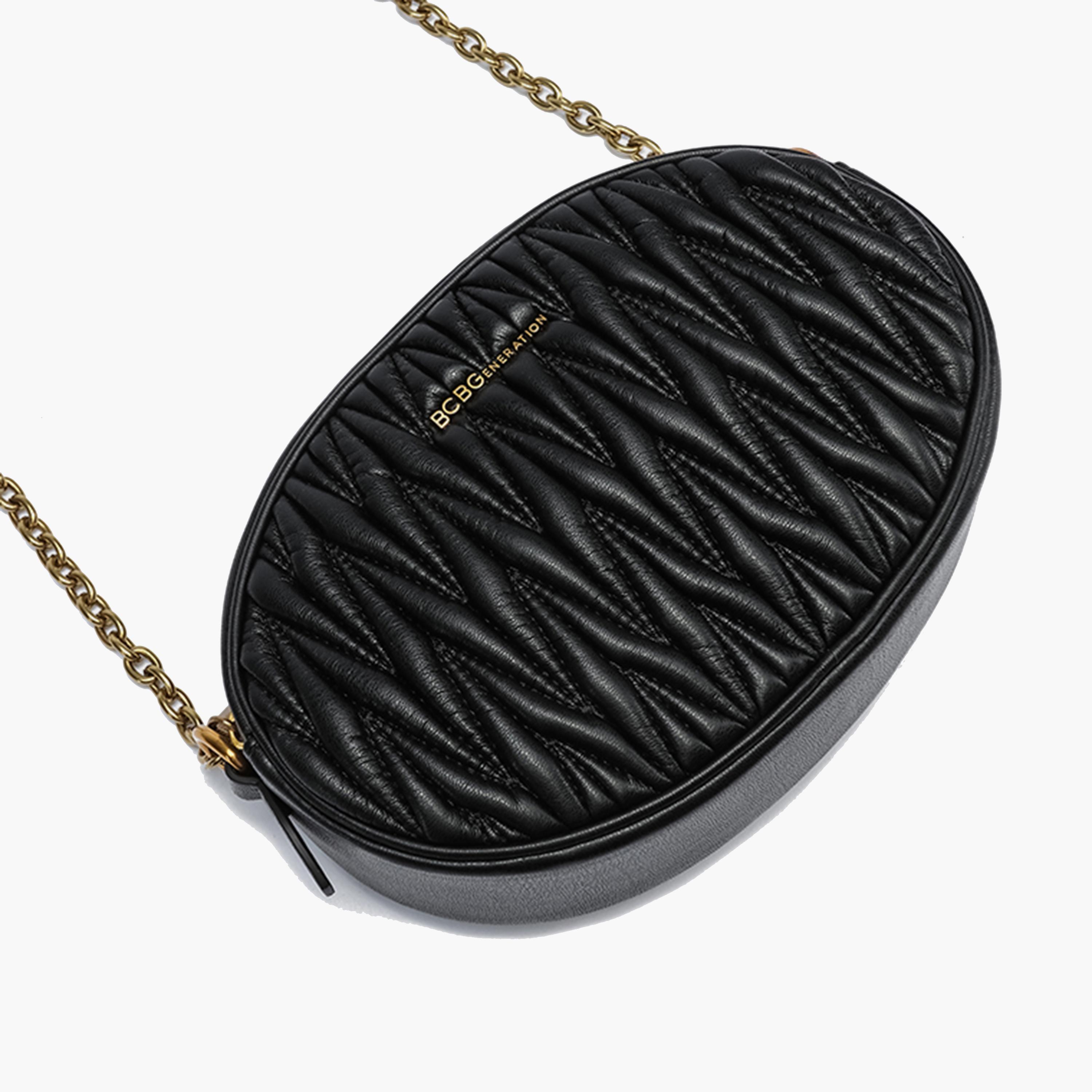 BCBG Quilted Crossbody Bag with Zipper and Chain Strap | 21.5 x 14.5 x 6.5 cm-women-bagsandwallets-handbags-image-4