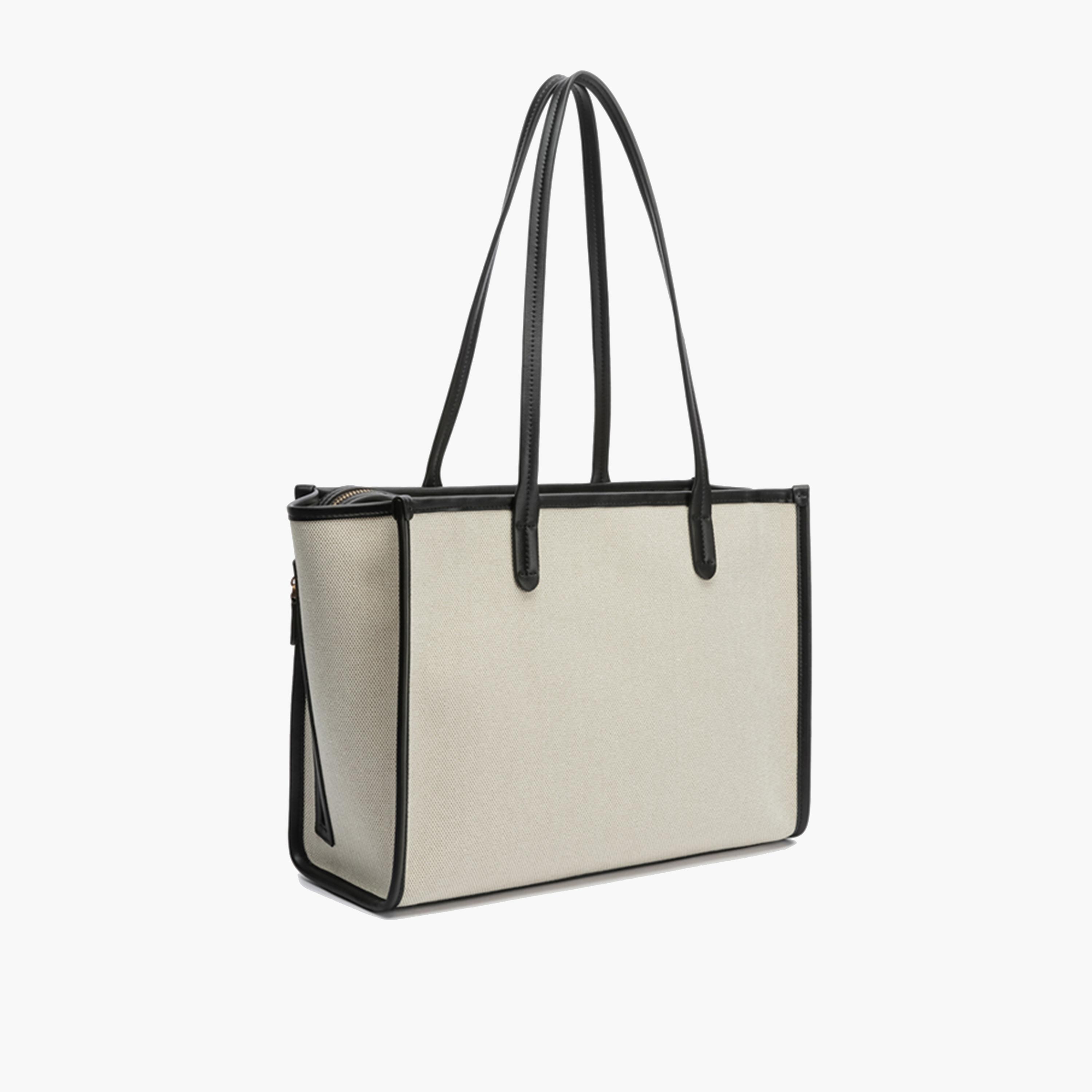 BCBG Textured Double-Handle Tote Bag with Zipper | 35.5 x 26 x 14 cm-women-bagsandwallets-handbags-image-6