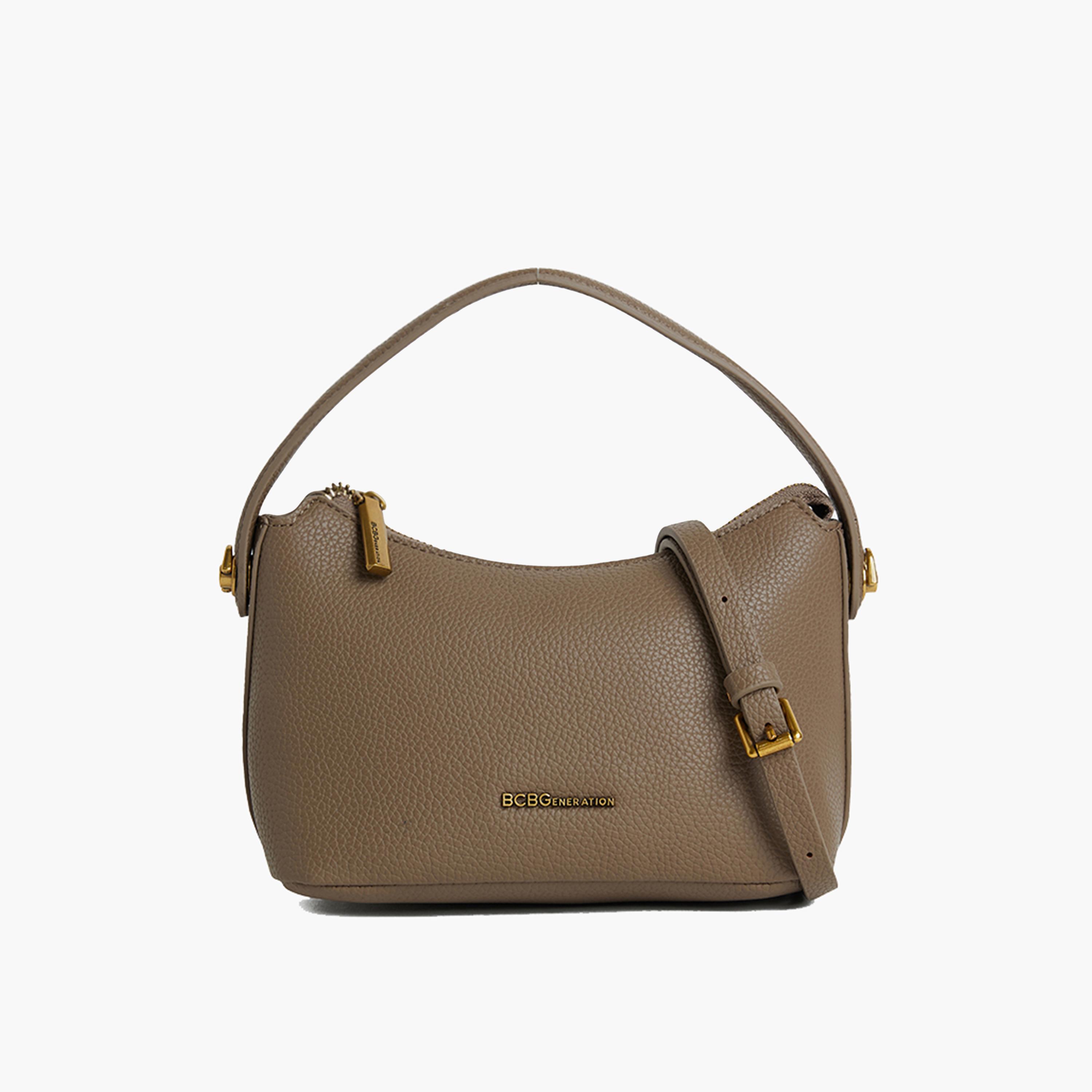 بي سي بي جي- شنطة كتف منقوشة بسحاب إغلاق وحزام قابل للفصل-women-bagsandwallets-handbags-image-1