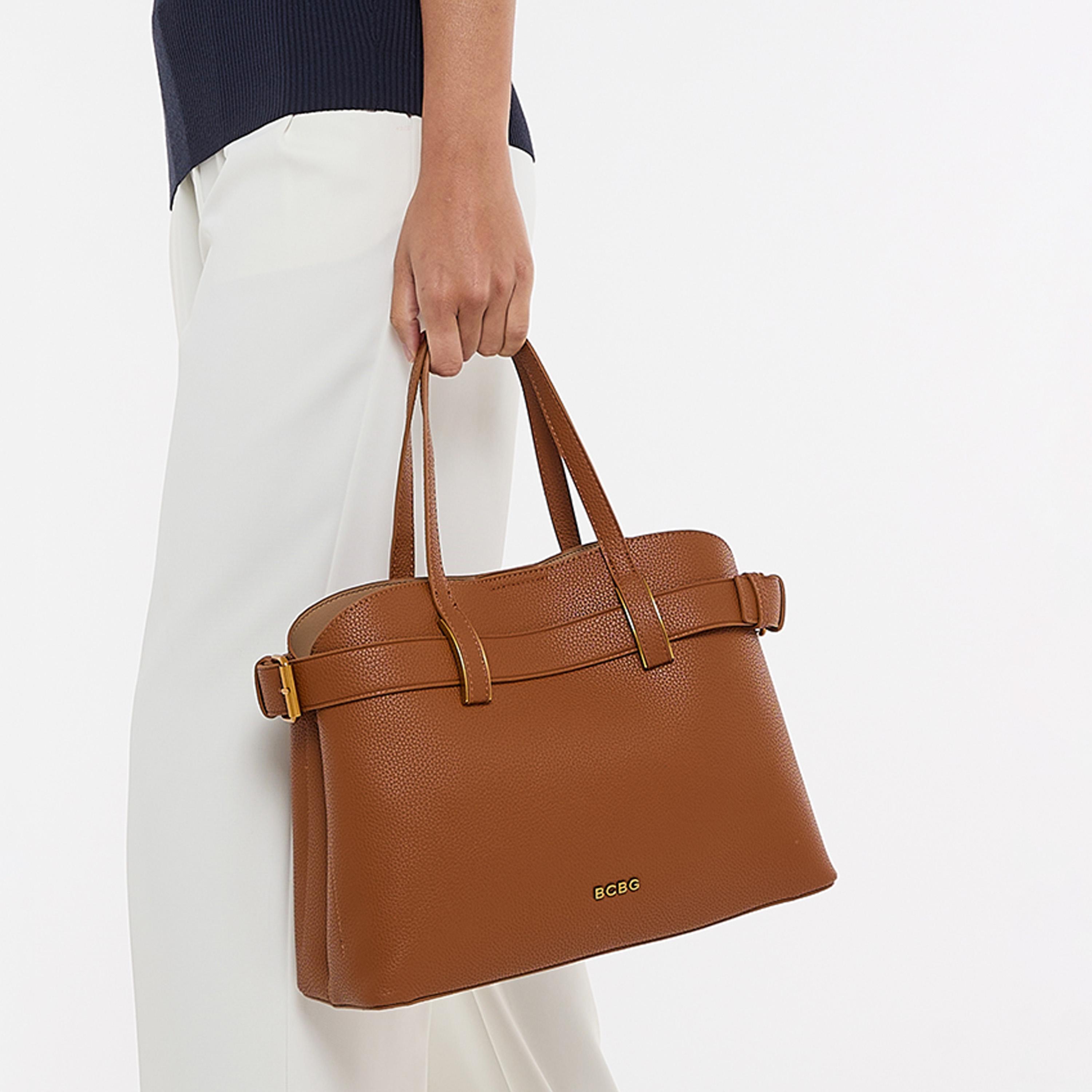 بي سي بي جي- شنطة ساتشل بمقبضين منقوشة بإغلاق مغناطيسي وحزام قابل للفصل-women-bagsandwallets-handbags-image-2