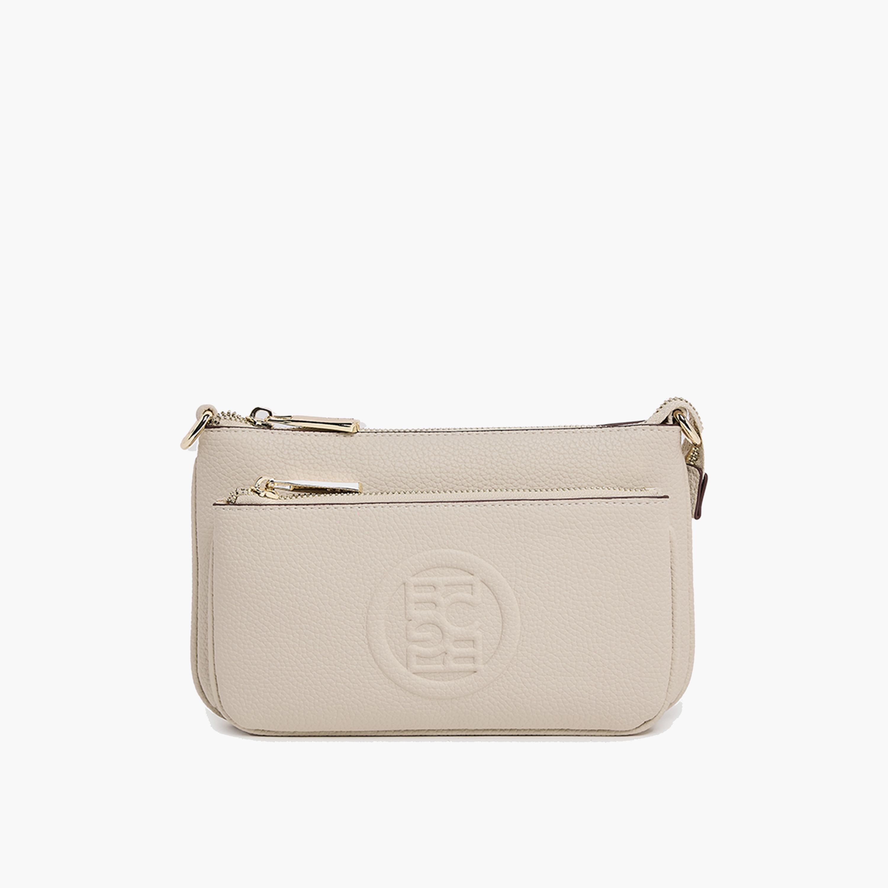 BCBG Textured Crossbody Bag with Zipper and an Adjustable Strap | 22 x 13 x 4 cm-women-bagsandwallets-handbags-image-1