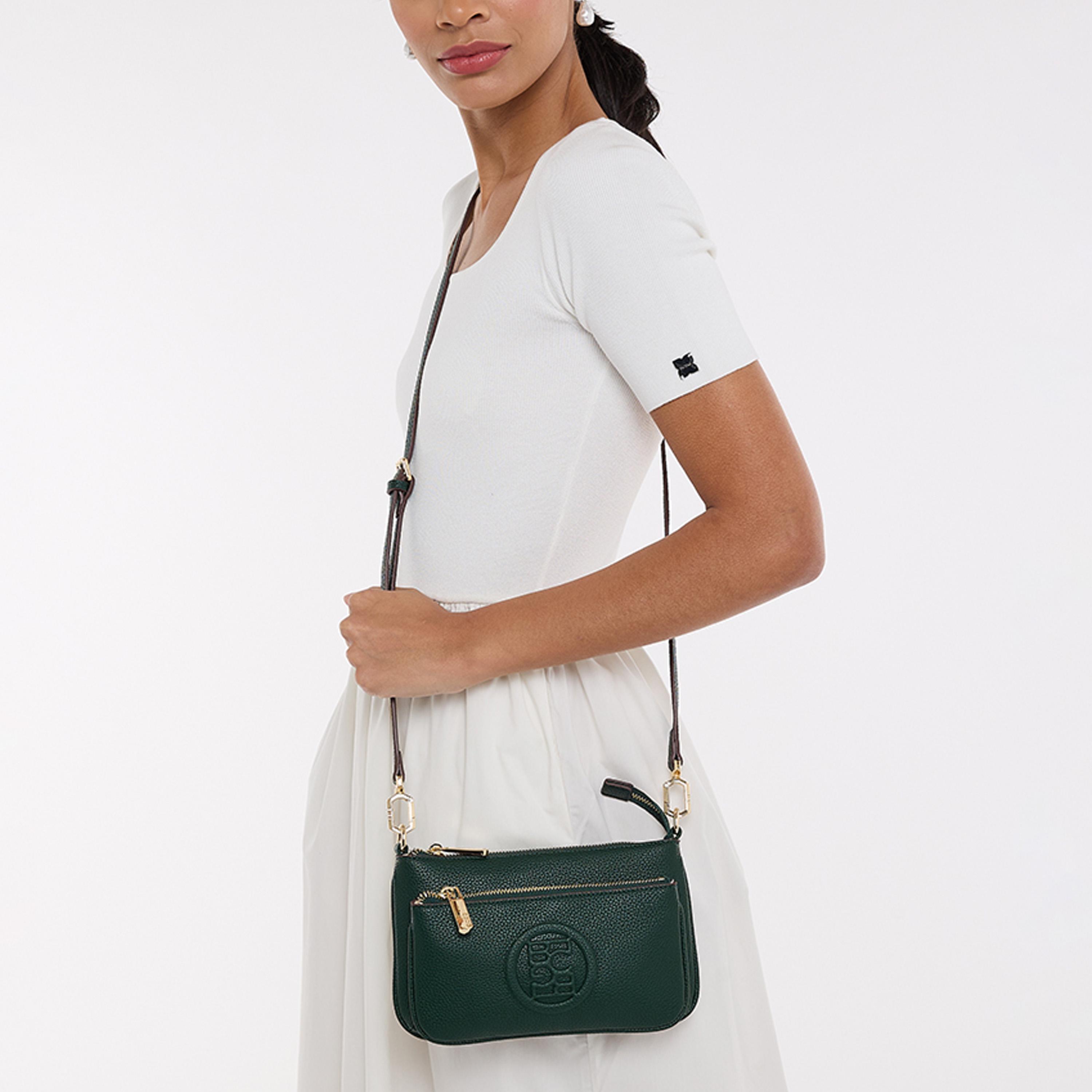 BCBG Textured Crossbody Bag with Zipper and an Adjustable Strap | 22 x 13 x 4 cm-women-bagsandwallets-handbags-image-12