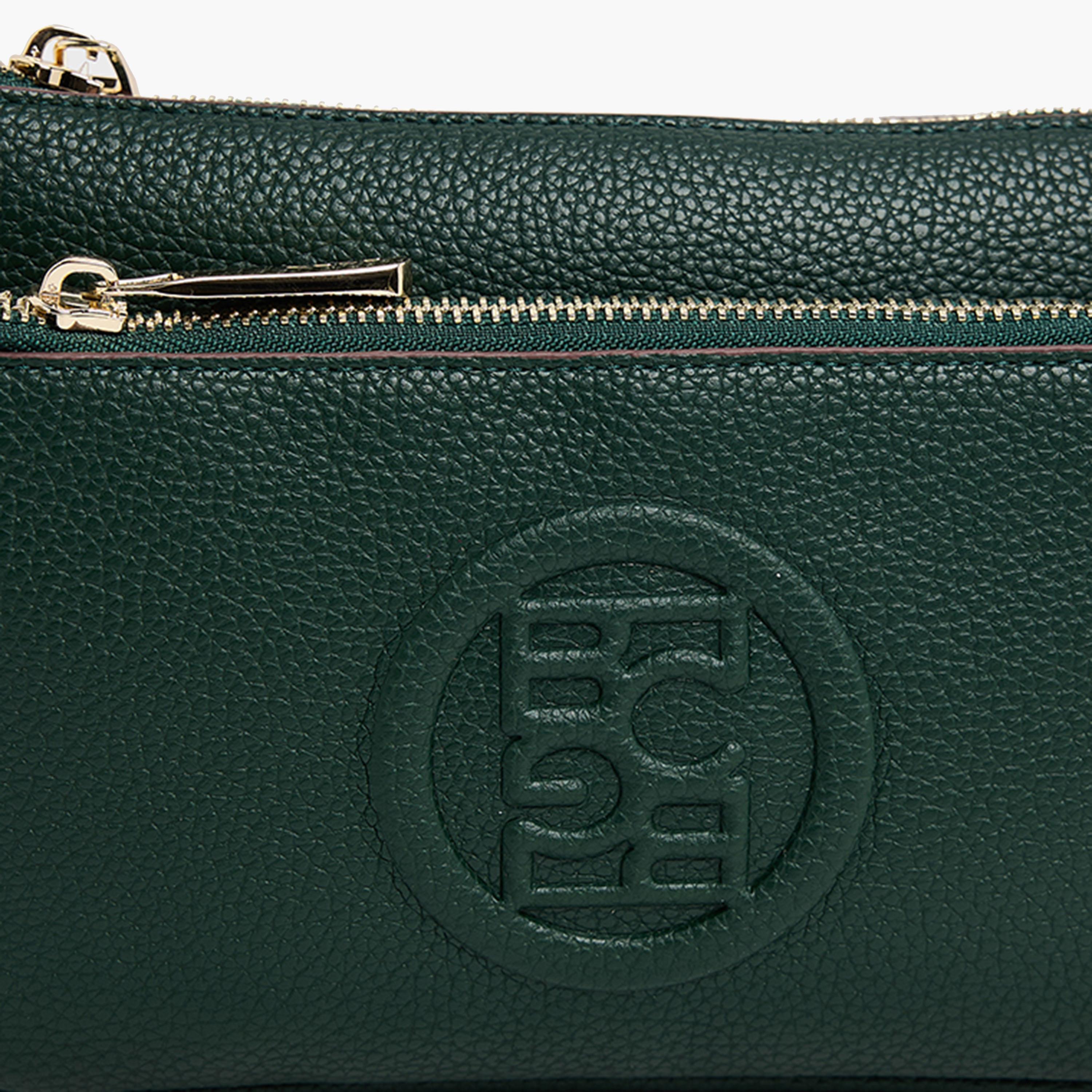 BCBG Textured Crossbody Bag with Zipper and an Adjustable Strap | 22 x 13 x 4 cm-women-bagsandwallets-handbags-image-15