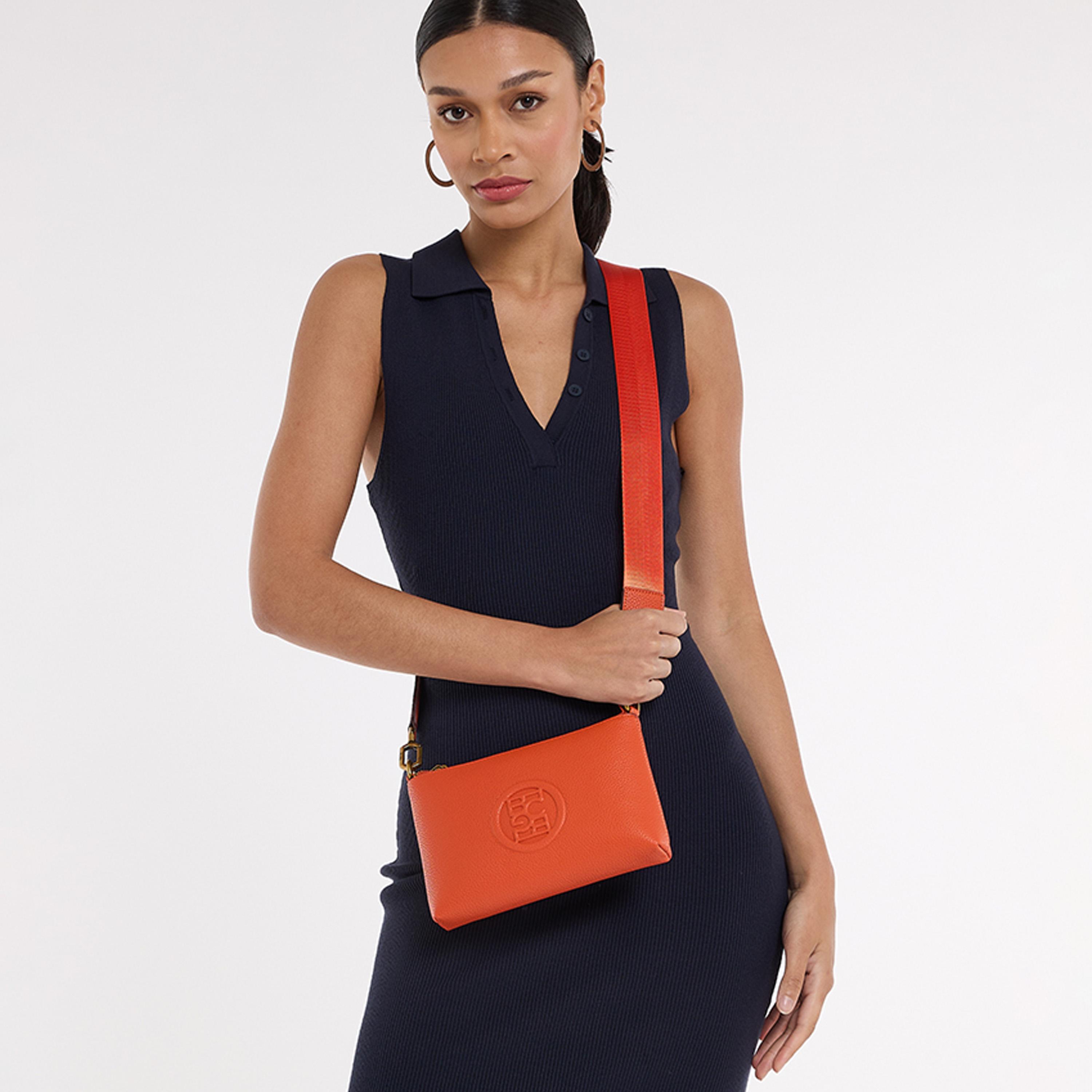 BCBG Textured Crossbody Bag with Zipper and an Adjustable Strap | 21 x 13 x 3.5 cm-women-bagsandwallets-handbags-image-2