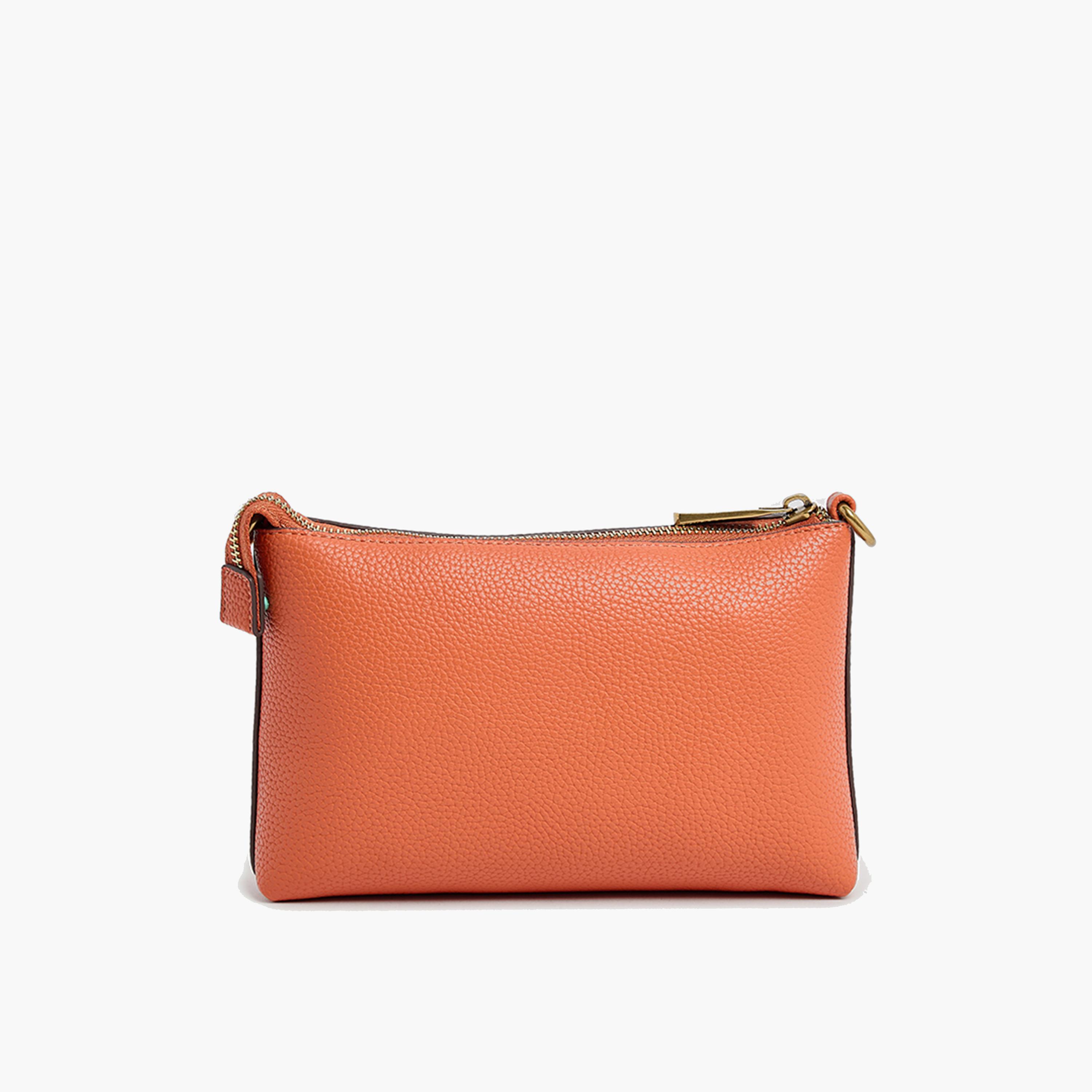 BCBG Textured Crossbody Bag with Zipper and an Adjustable Strap | 21 x 13 x 3.5 cm-women-bagsandwallets-handbags-image-5