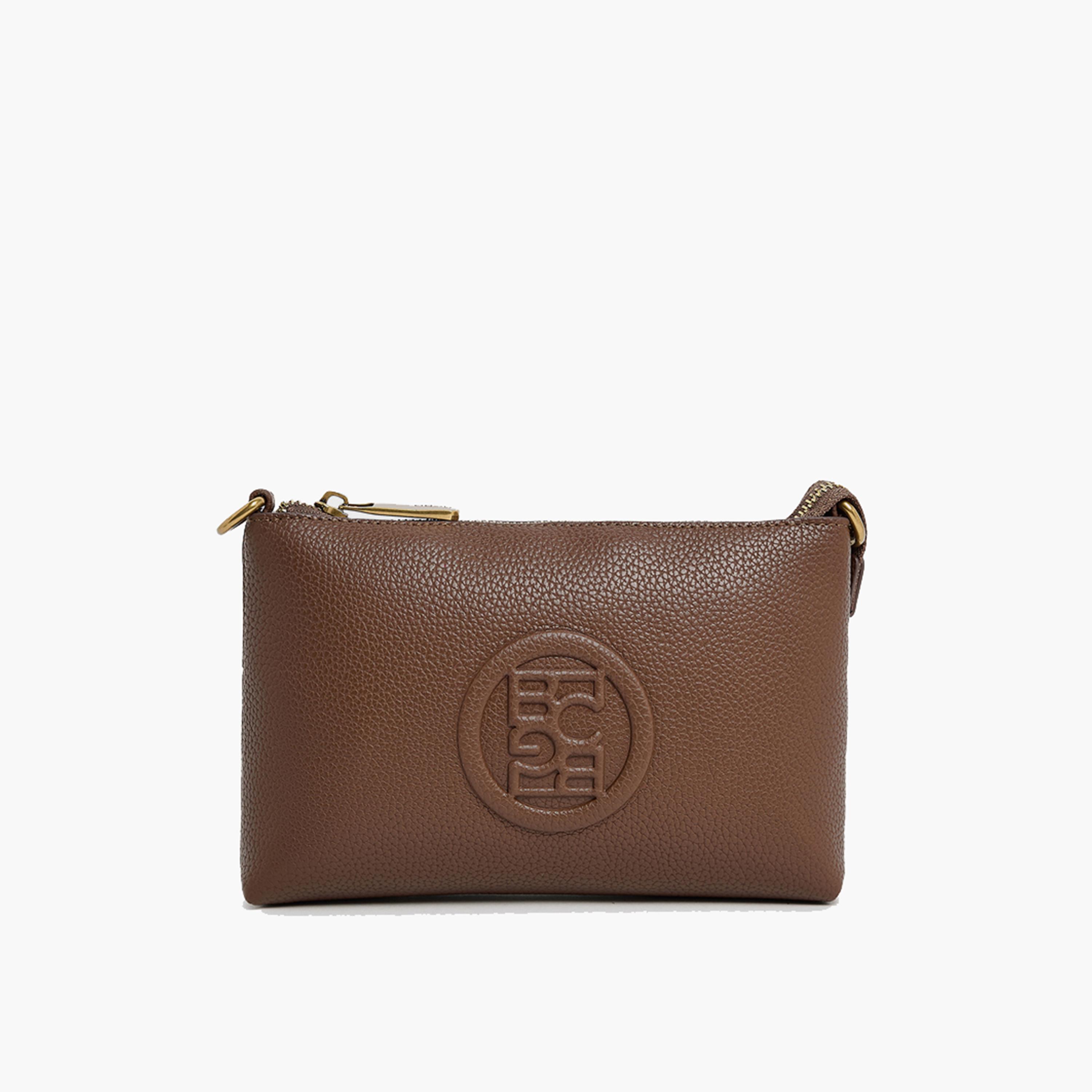 BCBG Textured Crossbody Bag with Zipper and an Adjustable Strap | 21 x 13 x 3.5 cm-women-bagsandwallets-handbags-image-6
