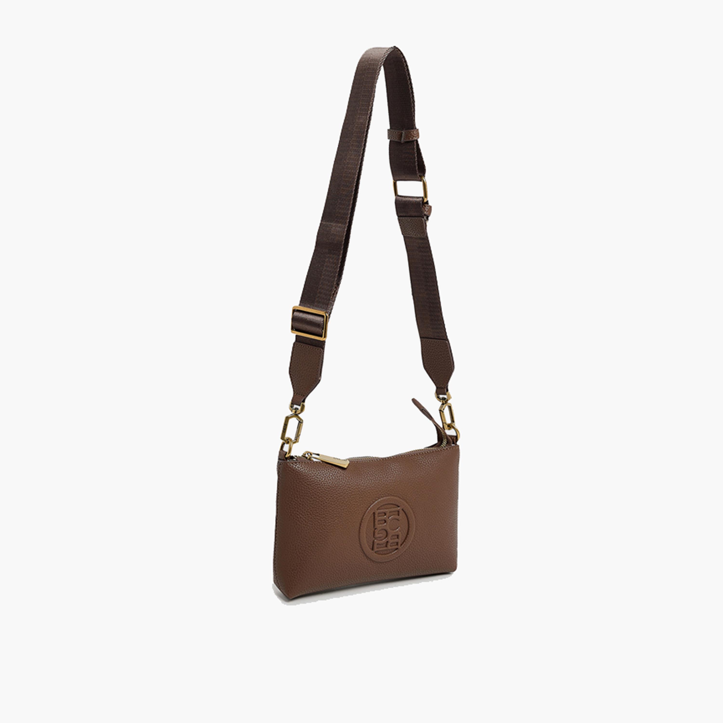 BCBG Textured Crossbody Bag with Zipper and an Adjustable Strap | 21 x 13 x 3.5 cm-women-bagsandwallets-handbags-image-8
