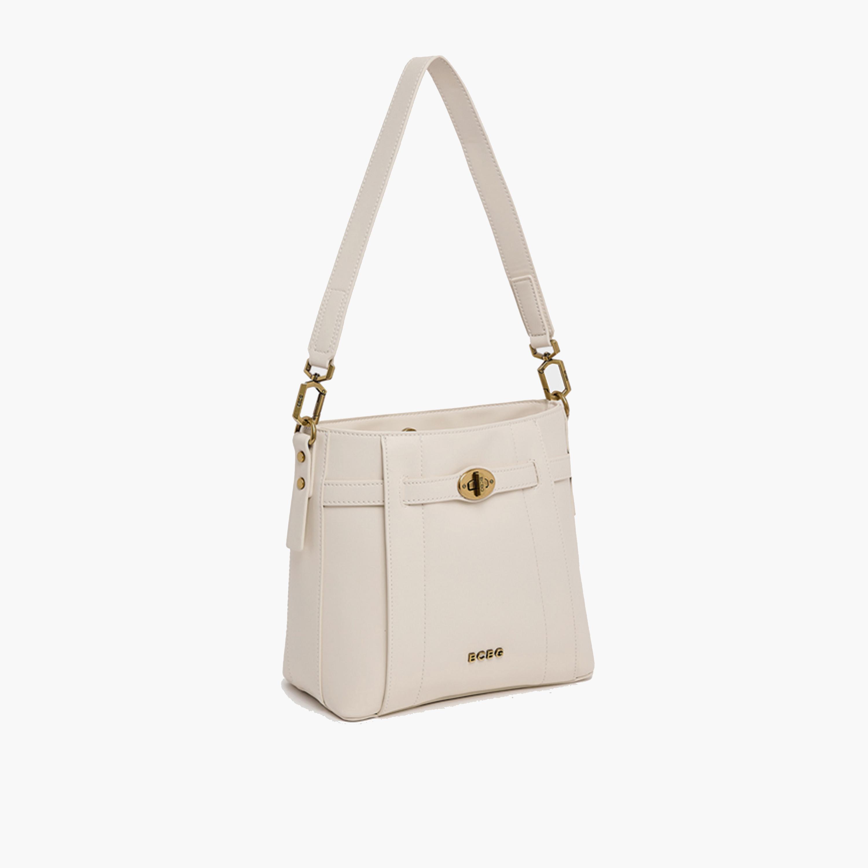 BCBG Shoulder Bag with Magnetic Closure and an Adjustable Strap | 24.5 x 21.5 x 12 cm-women-bagsandwallets-handbags-image-5