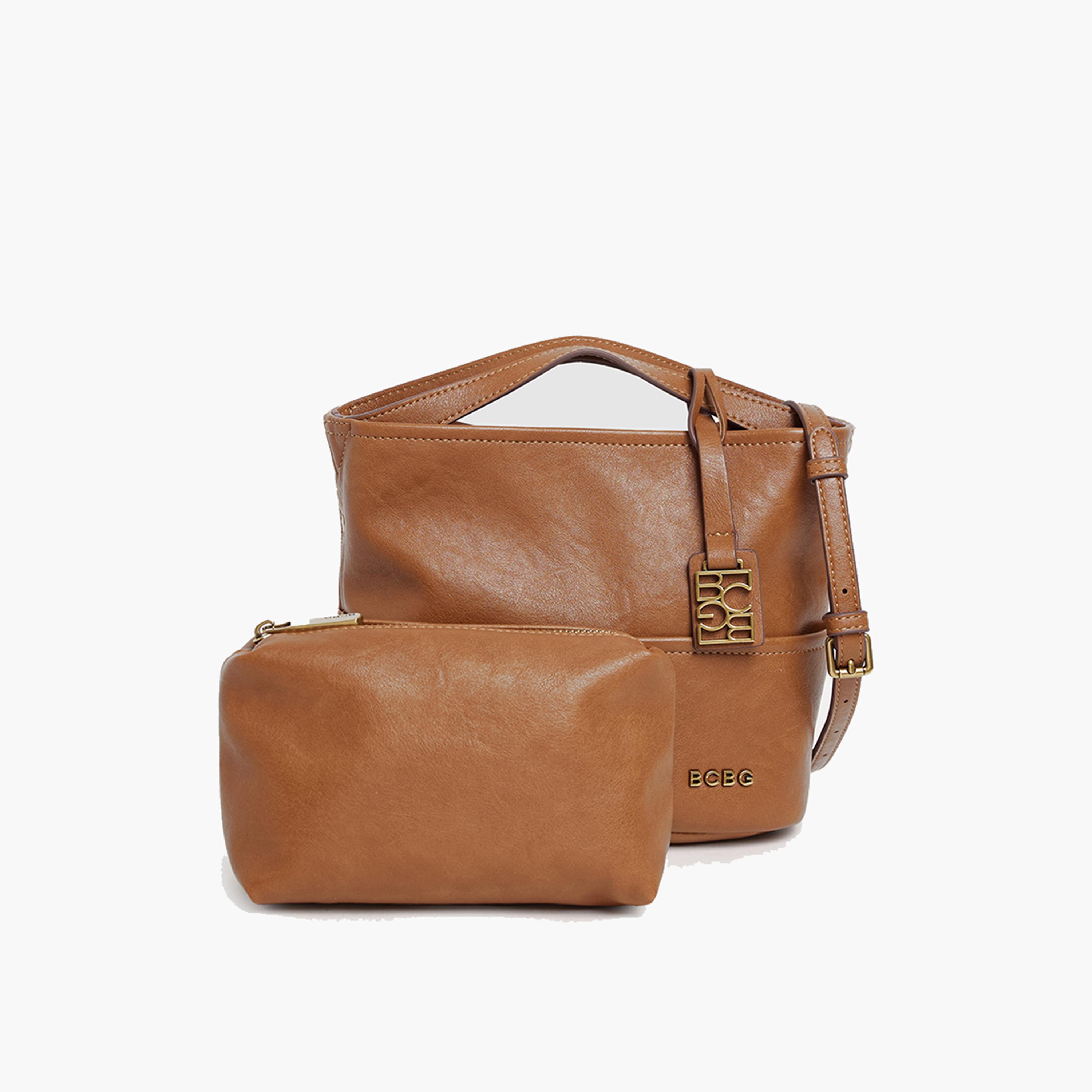 BCBG Top-Handle Shoulder Bag with Magnetic Closure and Detachable Strap | 24 x 18.5 x 12 cm-women-bagsandwallets-handbags-image-1