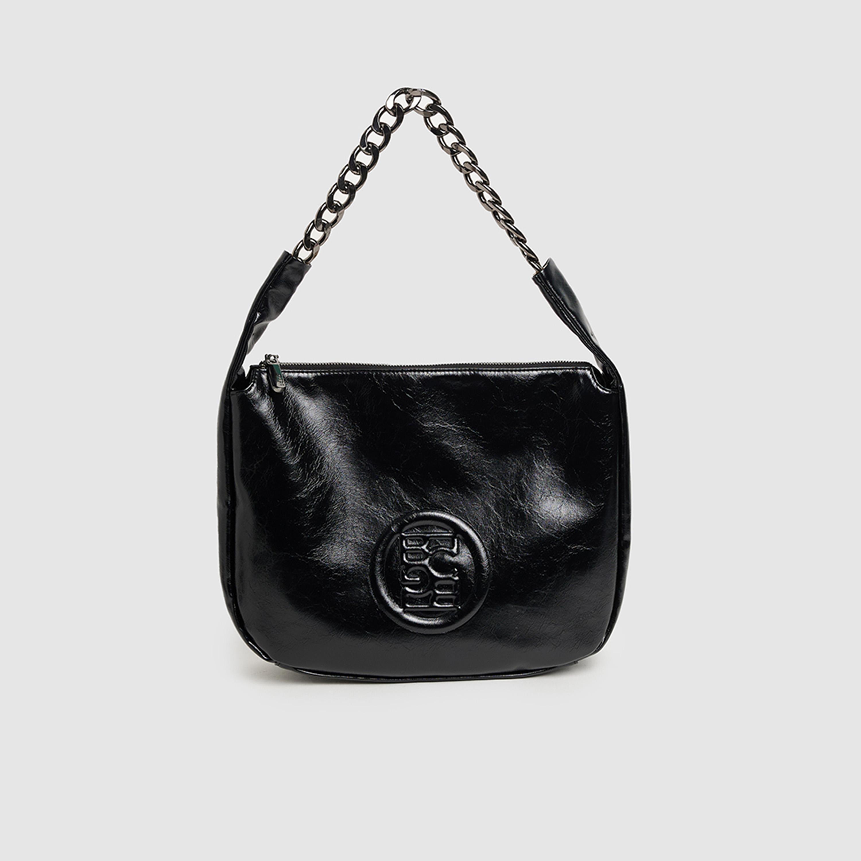 بي سي بي جي- شنطة كتف منقوشة بسحاب إغلاق وحزام سلسلة-women-bagsandwallets-handbags-image-1