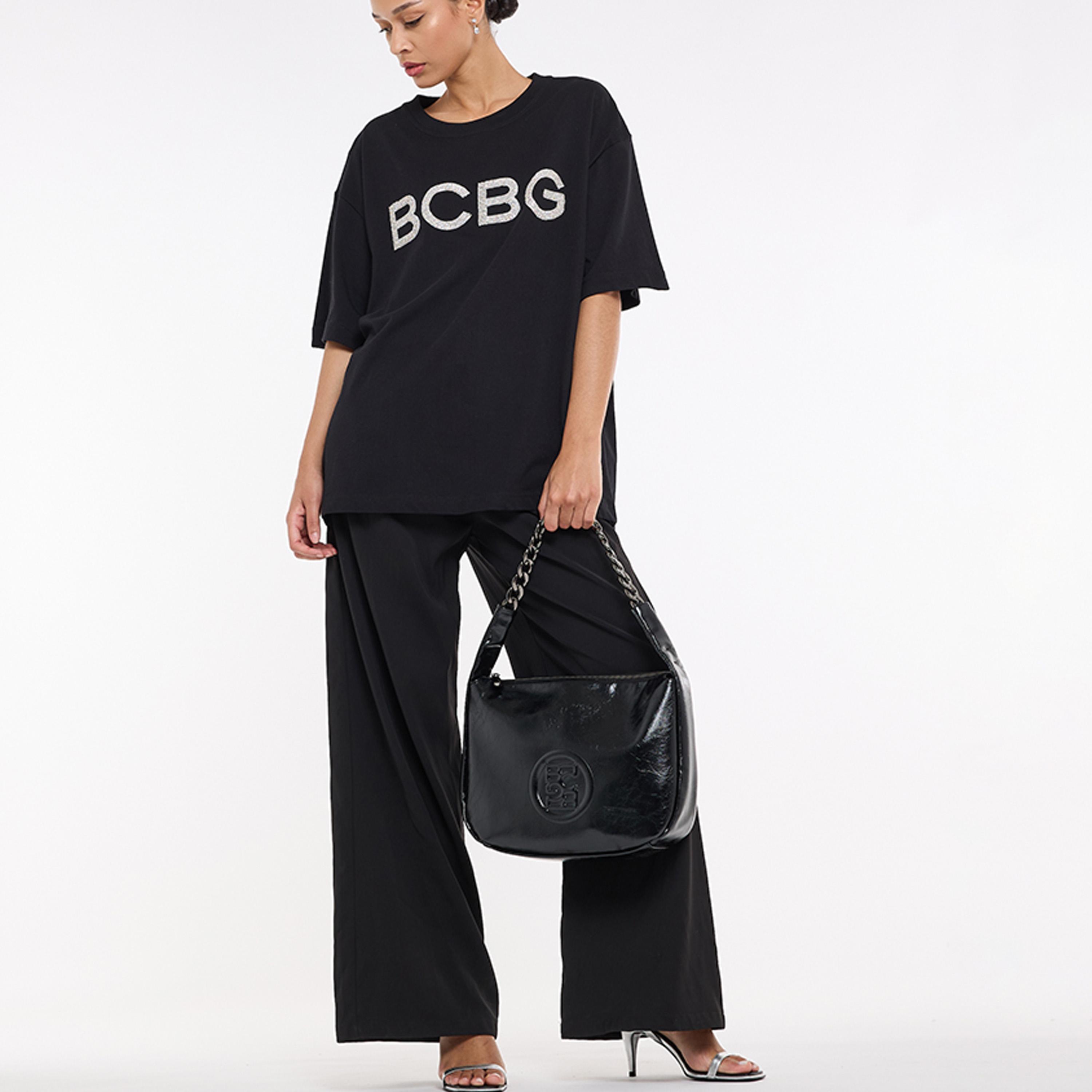 بي سي بي جي- شنطة كتف منقوشة بسحاب إغلاق وحزام سلسلة-women-bagsandwallets-handbags-image-2