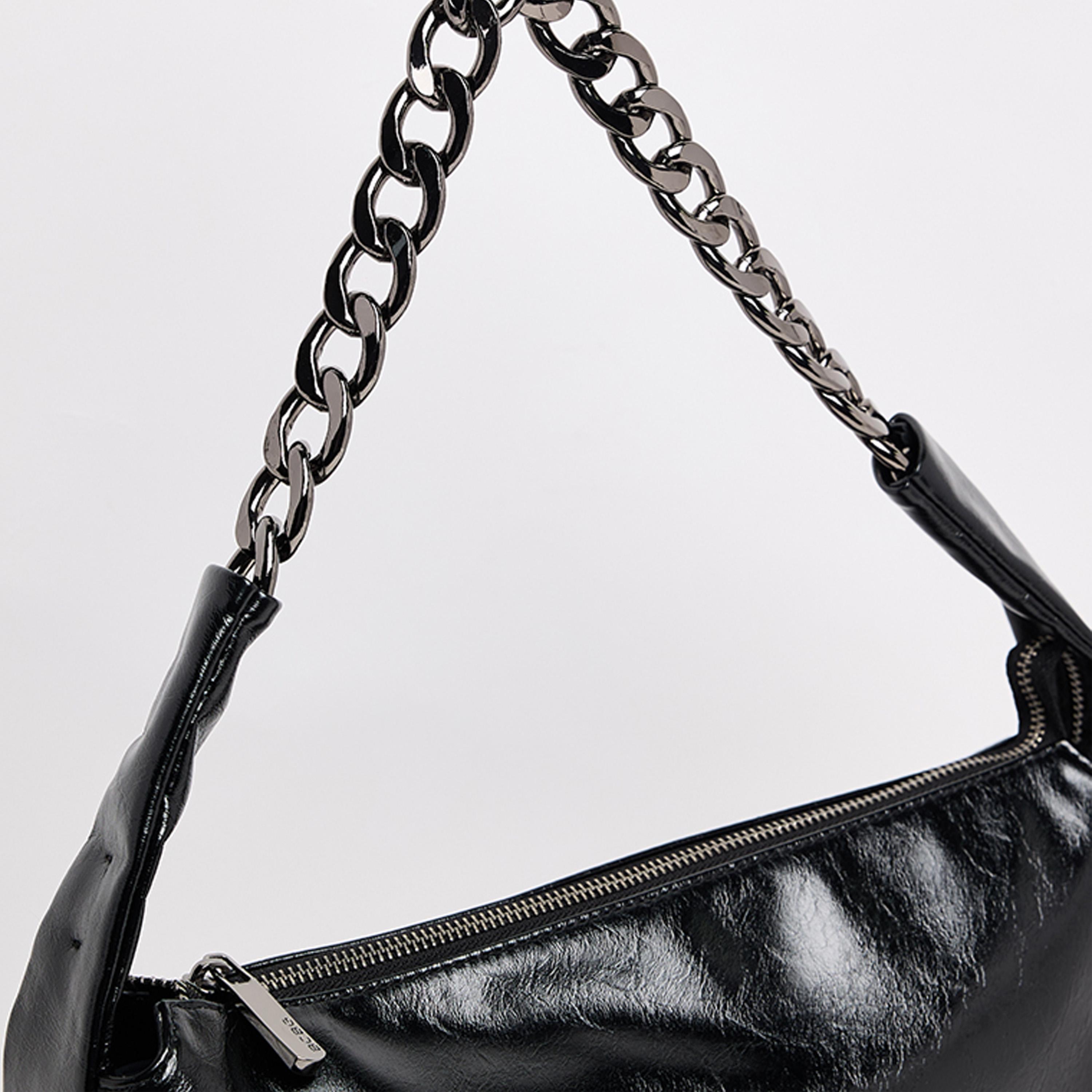 بي سي بي جي- شنطة كتف منقوشة بسحاب إغلاق وحزام سلسلة-women-bagsandwallets-handbags-image-5