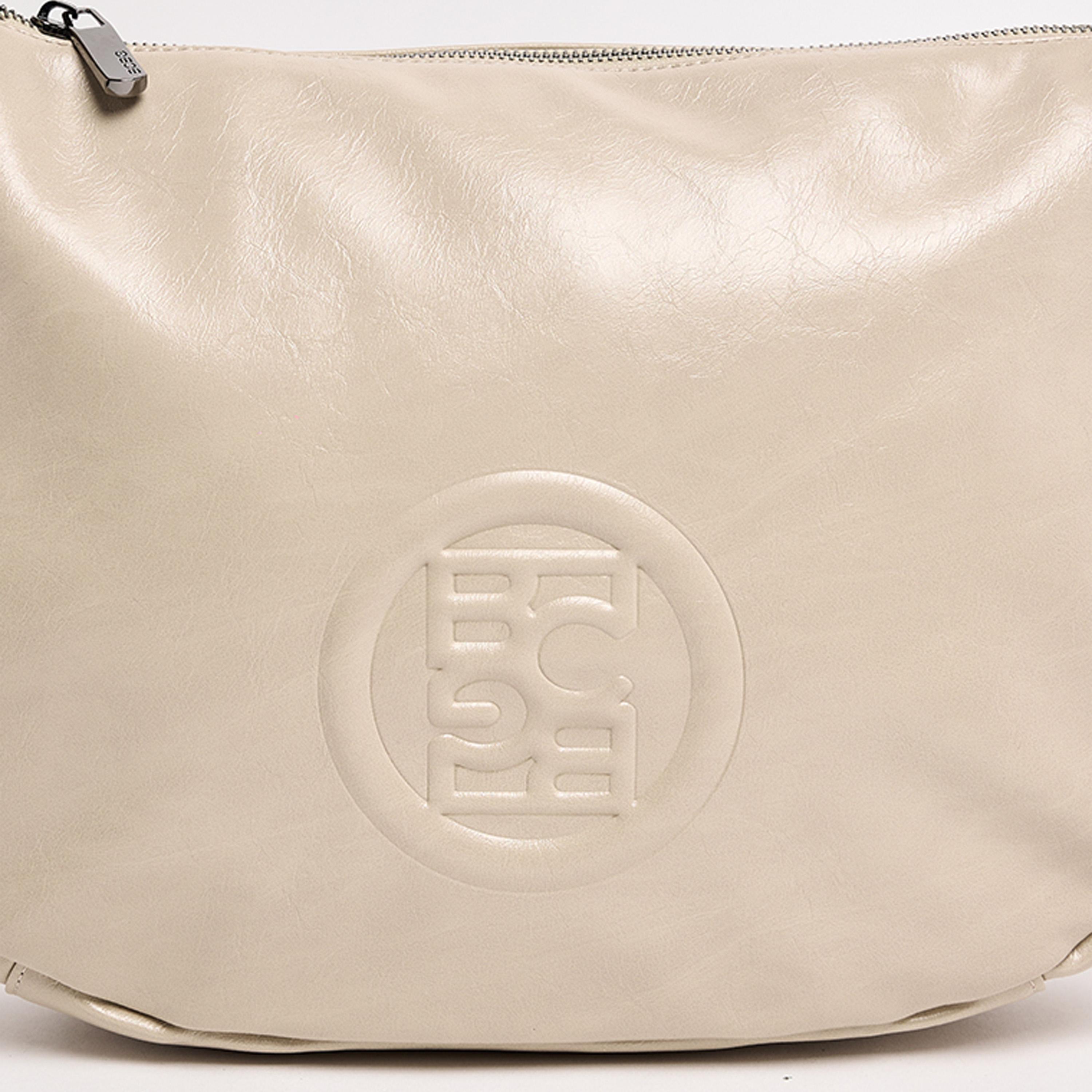 BCBG Textured Shoulder Bag with Zipper and Chain Strap | 33 x 22 x 9.5 cm-women-bagsandwallets-handbags-image-6