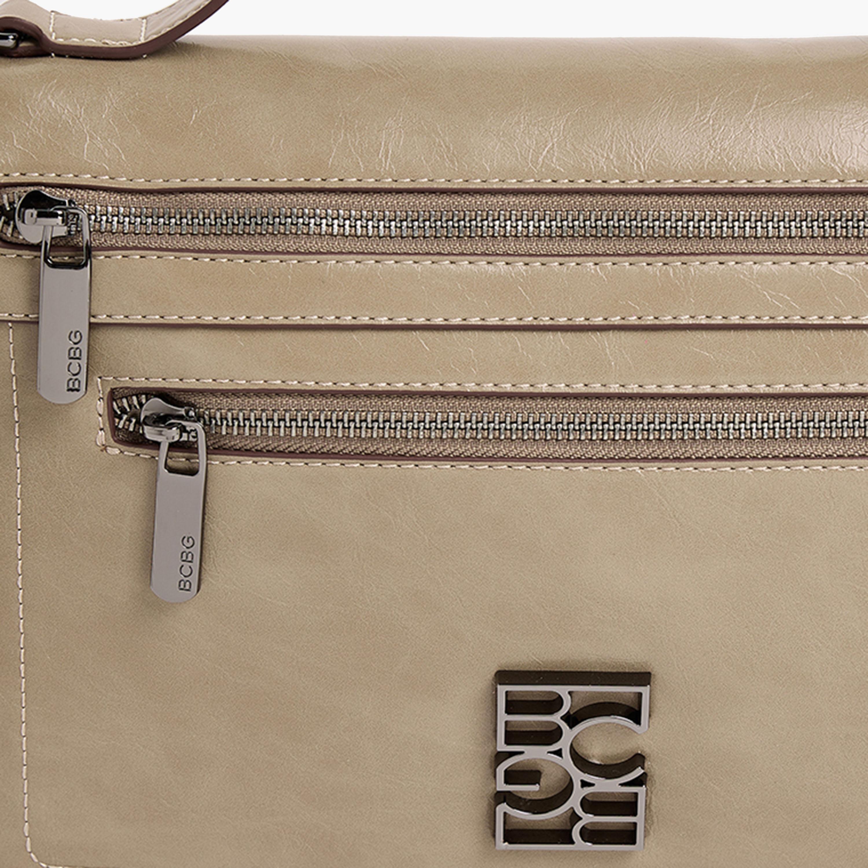 BCBG Top-Handle Satchel Bag with Zipper and Detachable Strap | 28.3 x 21 x 12.3 cm-women-bagsandwallets-handbags-image-5