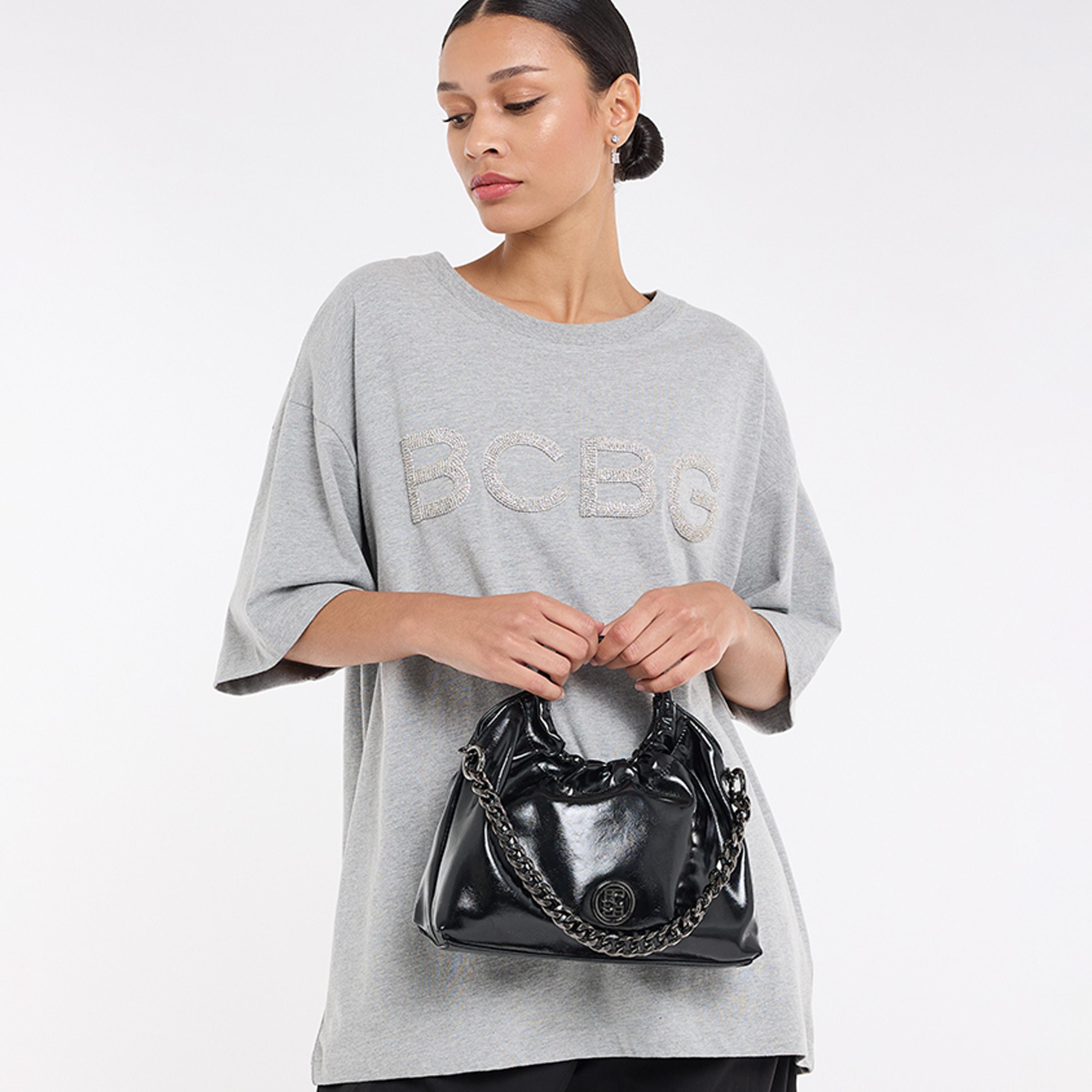 BCBG Top-Handle Shoulder Bag with Detachable a Chain Strap | 27 x 20 x 9 cm-women-bagsandwallets-handbags-image-2