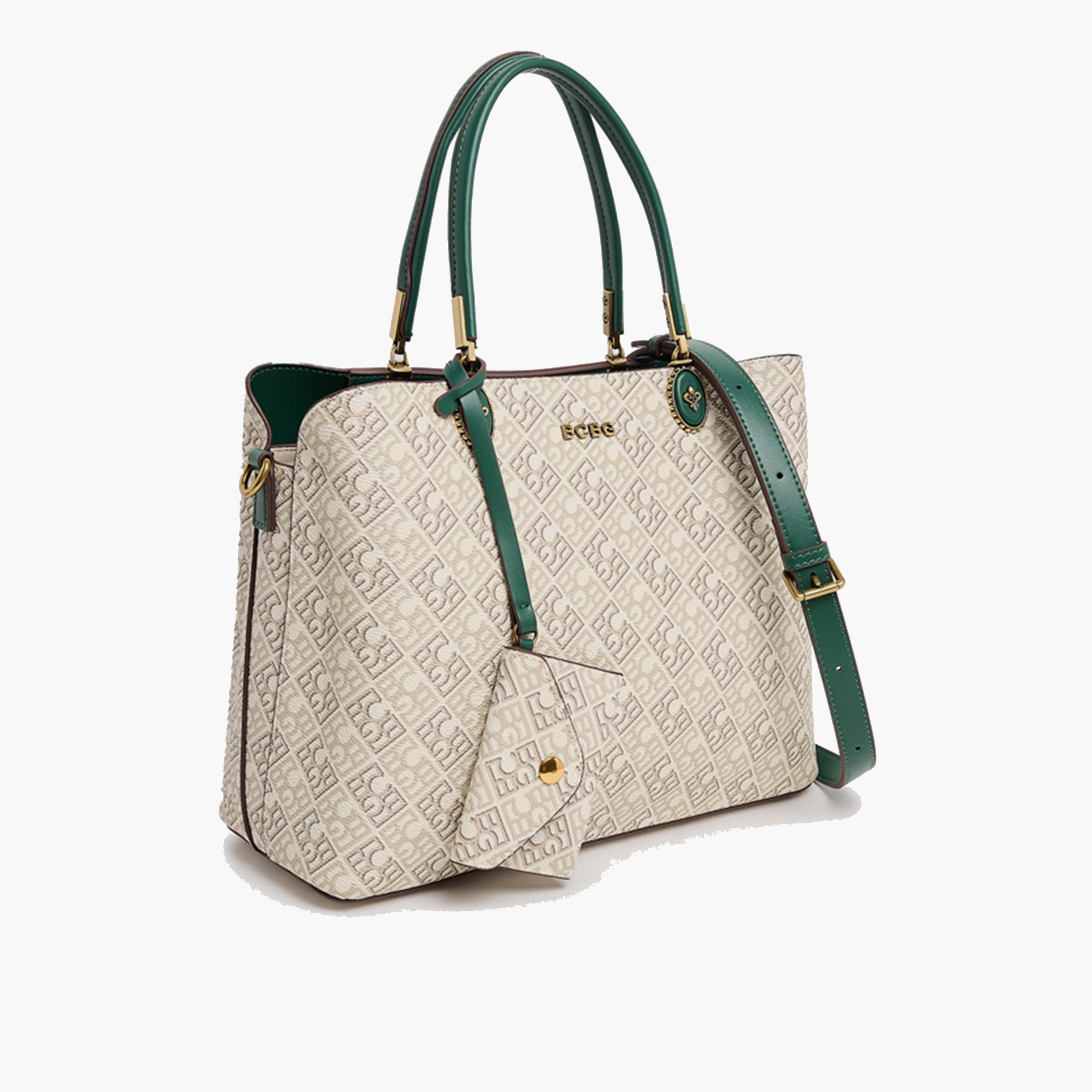 BCBG Monogram Double-Handle Shoulder Bag with Zipper | 30 x 23 x 12 cm-women-bagsandwallets-handbags-image-9