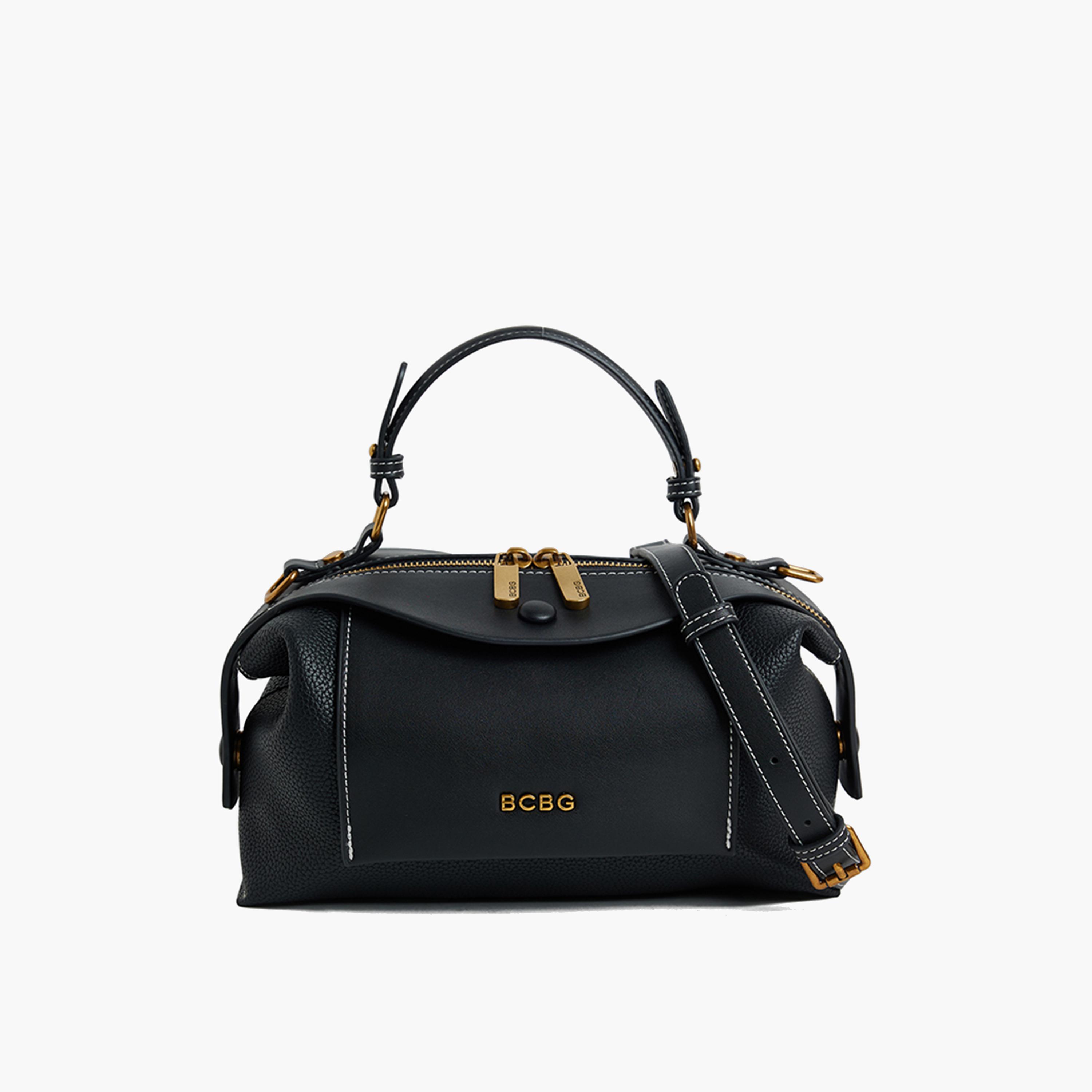 بي سي بي جي- شنطة كتف منقوشة بمقبض علوي منقوشة بسحاب إغلاق وحزام قابل للفصل-women-bagsandwallets-handbags-image-5