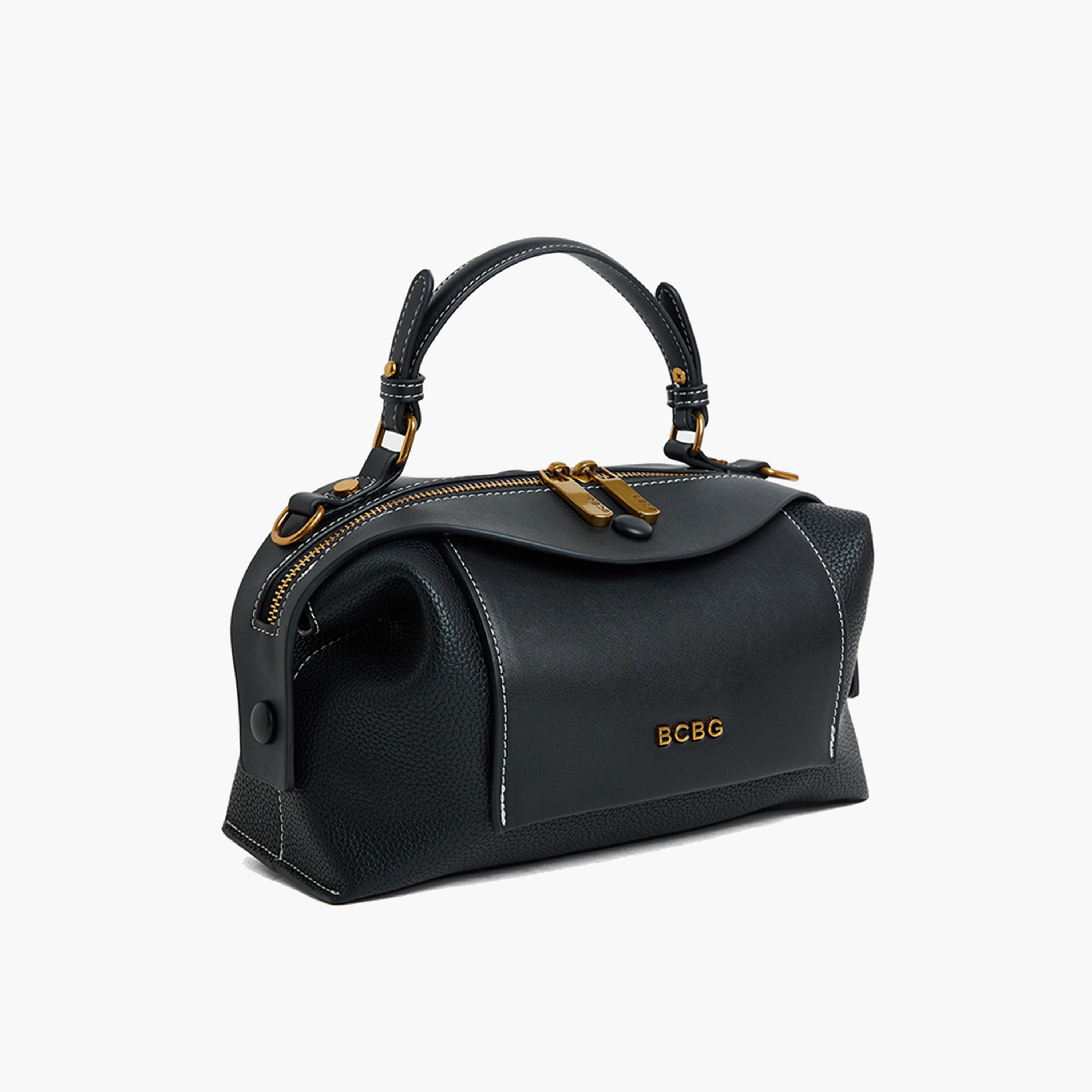 بي سي بي جي- شنطة كتف منقوشة بمقبض علوي منقوشة بسحاب إغلاق وحزام قابل للفصل-women-bagsandwallets-handbags-image-8
