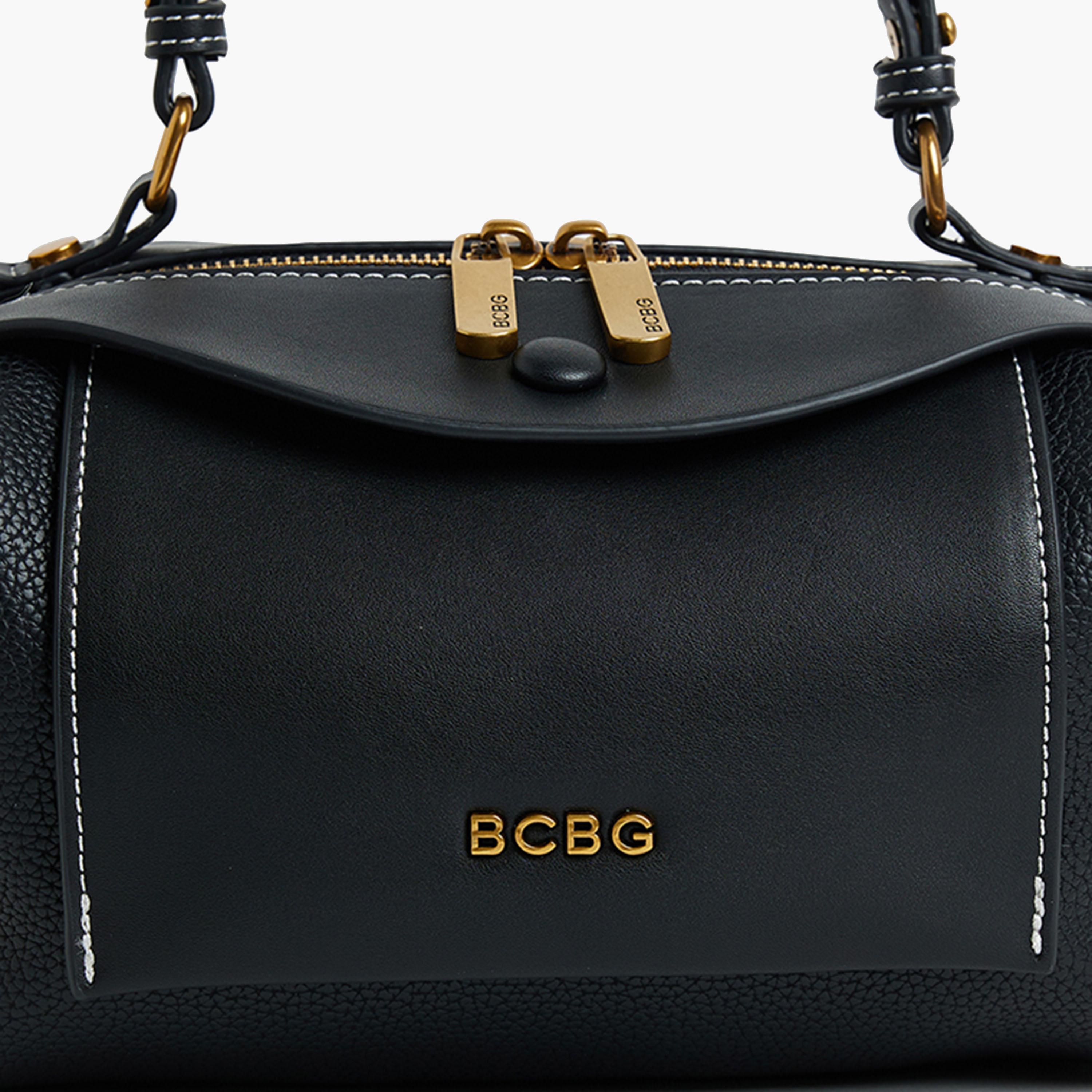 بي سي بي جي- شنطة كتف منقوشة بمقبض علوي منقوشة بسحاب إغلاق وحزام قابل للفصل-women-bagsandwallets-handbags-image-9