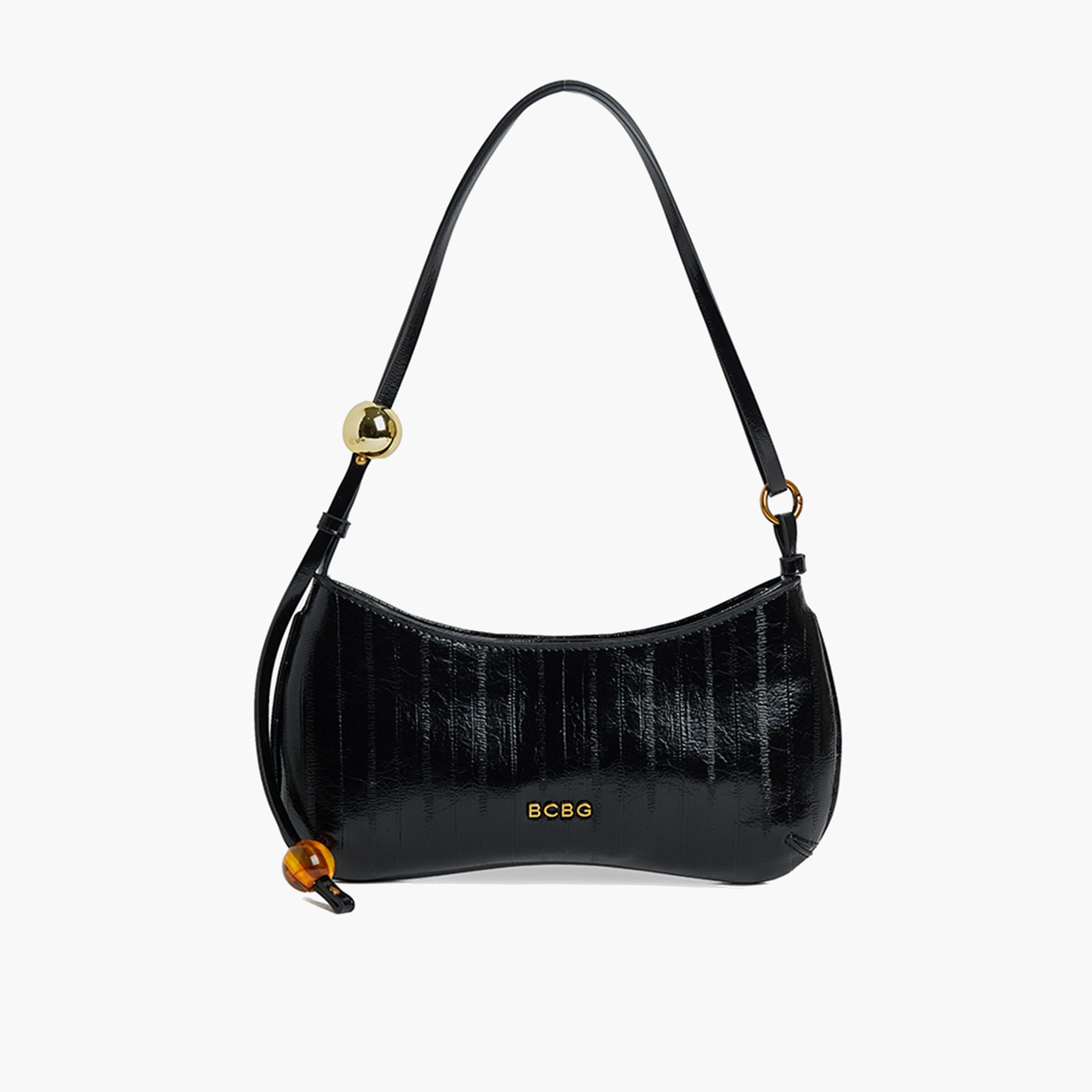 BCBG Textured Shoulder Bag with Zipper | 26 x 23 x 11.5 cm-women-bagsandwallets-handbags-image-1