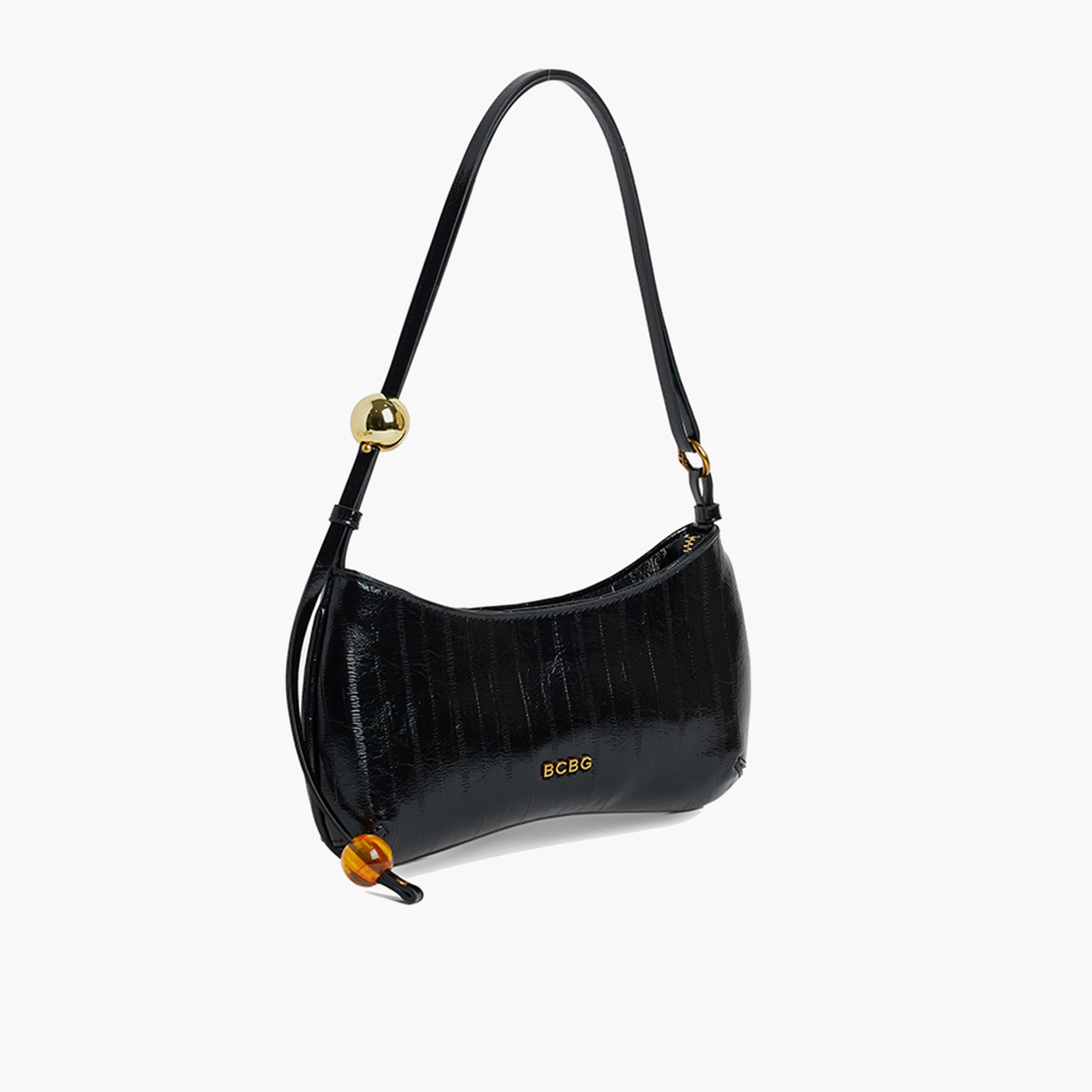 BCBG Textured Shoulder Bag with Zipper | 26 x 23 x 11.5 cm-women-bagsandwallets-handbags-image-3