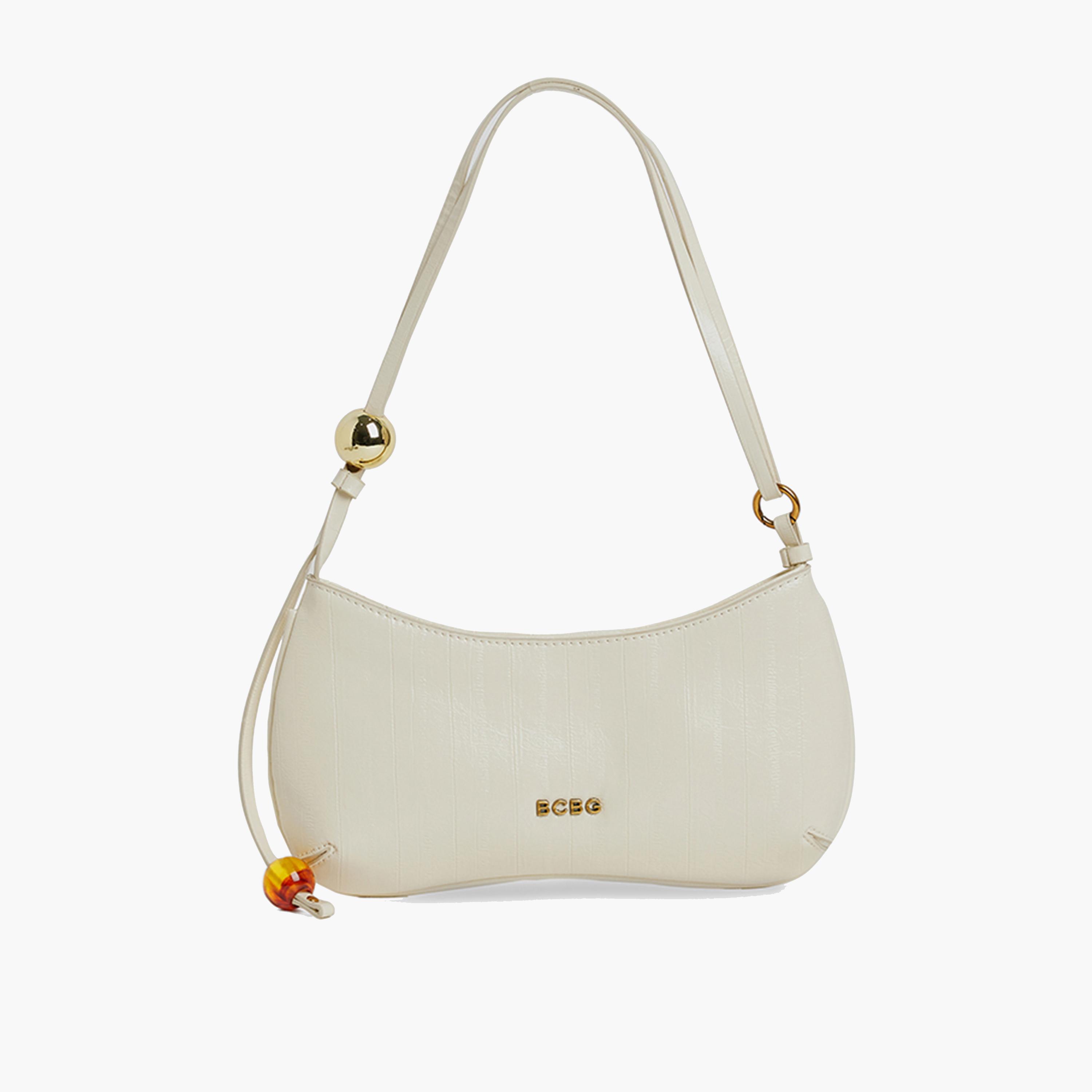BCBG Textured Shoulder Bag with Zipper | 26 x 23 x 11.5 cm-women-bagsandwallets-handbags-image-5
