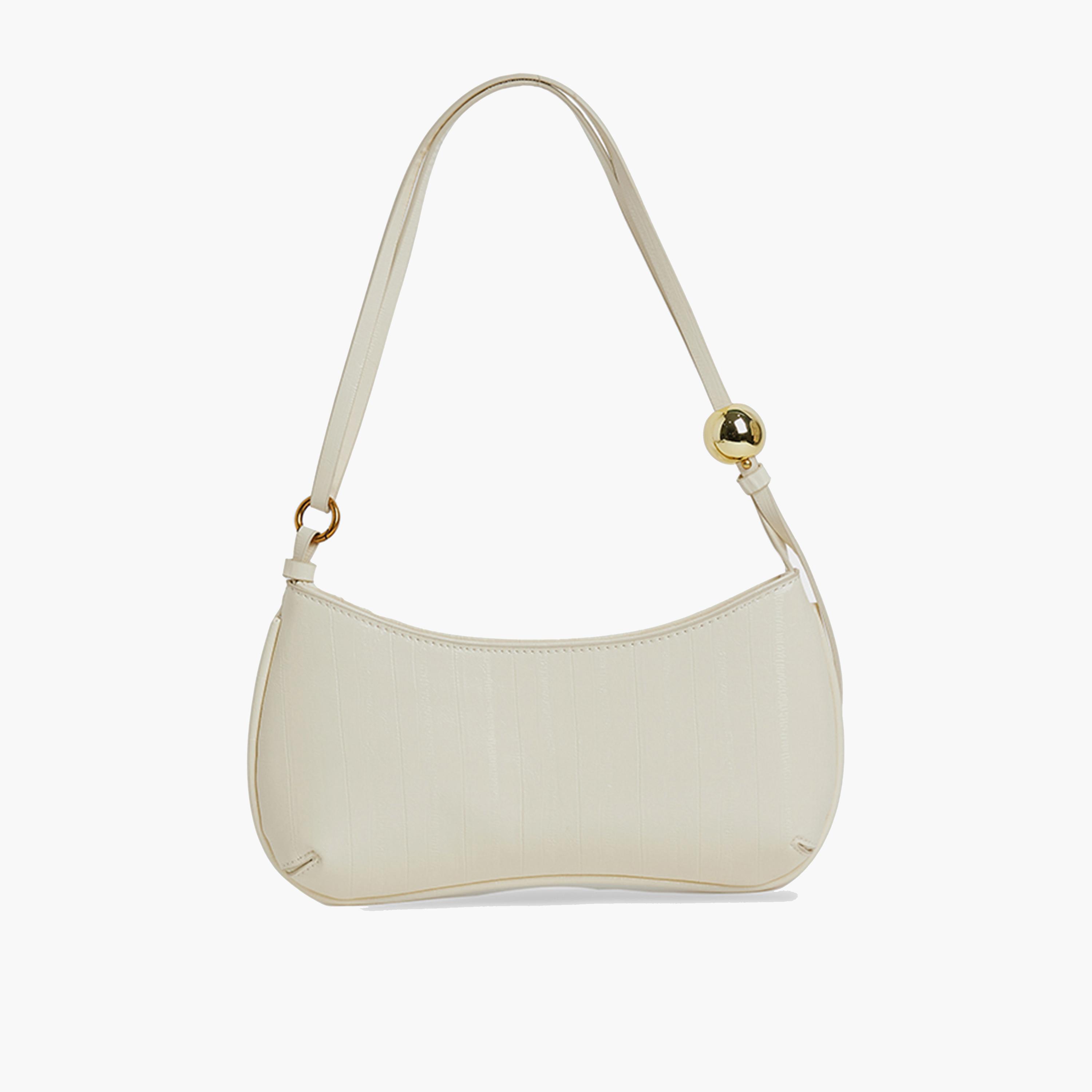 BCBG Textured Shoulder Bag with Zipper | 26 x 23 x 11.5 cm-women-bagsandwallets-handbags-image-6