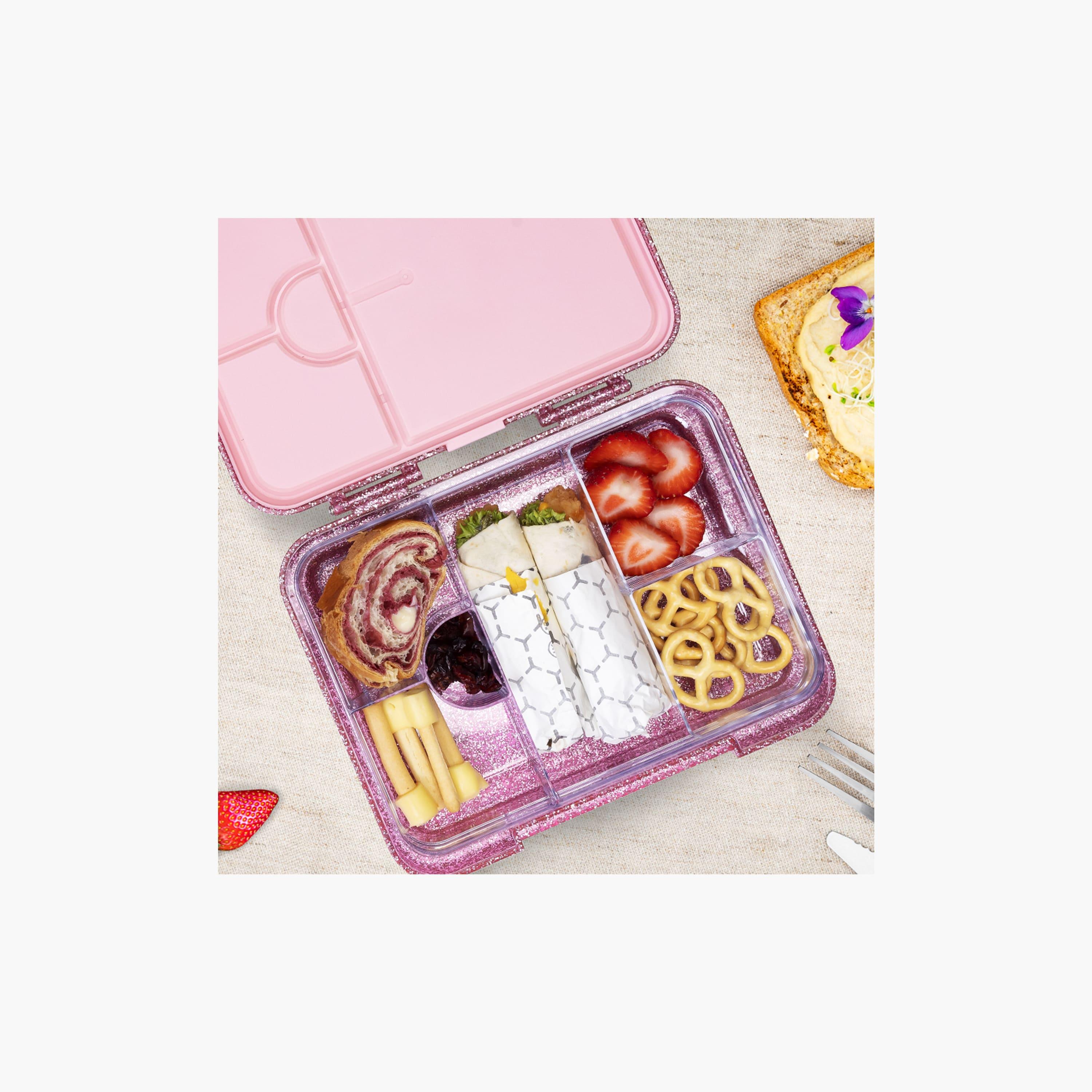 Eazy Kids 6 & 4 Convertible Bento Lunch Box with Bag Set - Glitter-school-lunchessentials-sets-image-6