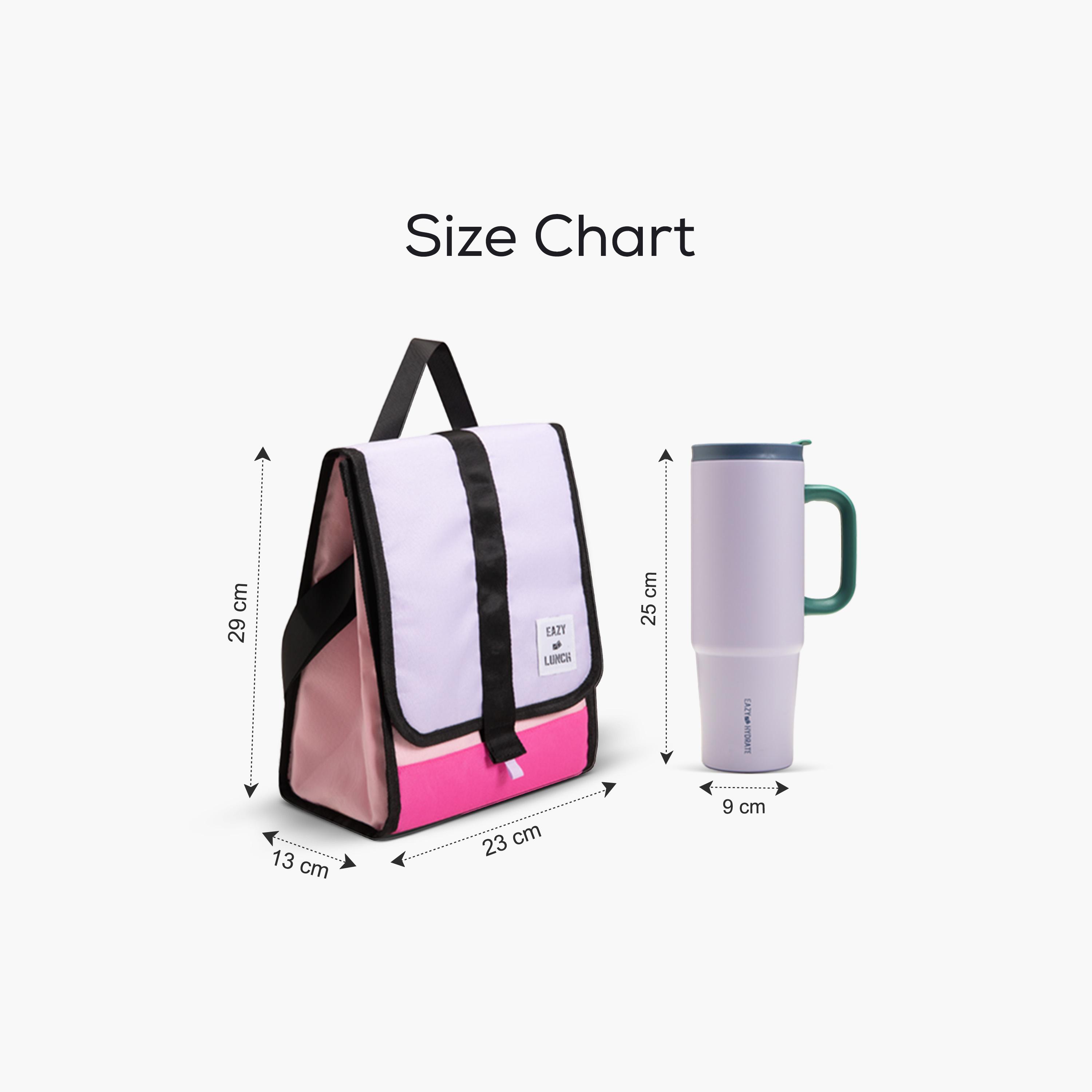 كوب سفر معزول مع حقيبة غداء من إيزي كيدز - 900 مل - لافندر-school-waterbottles-image-2