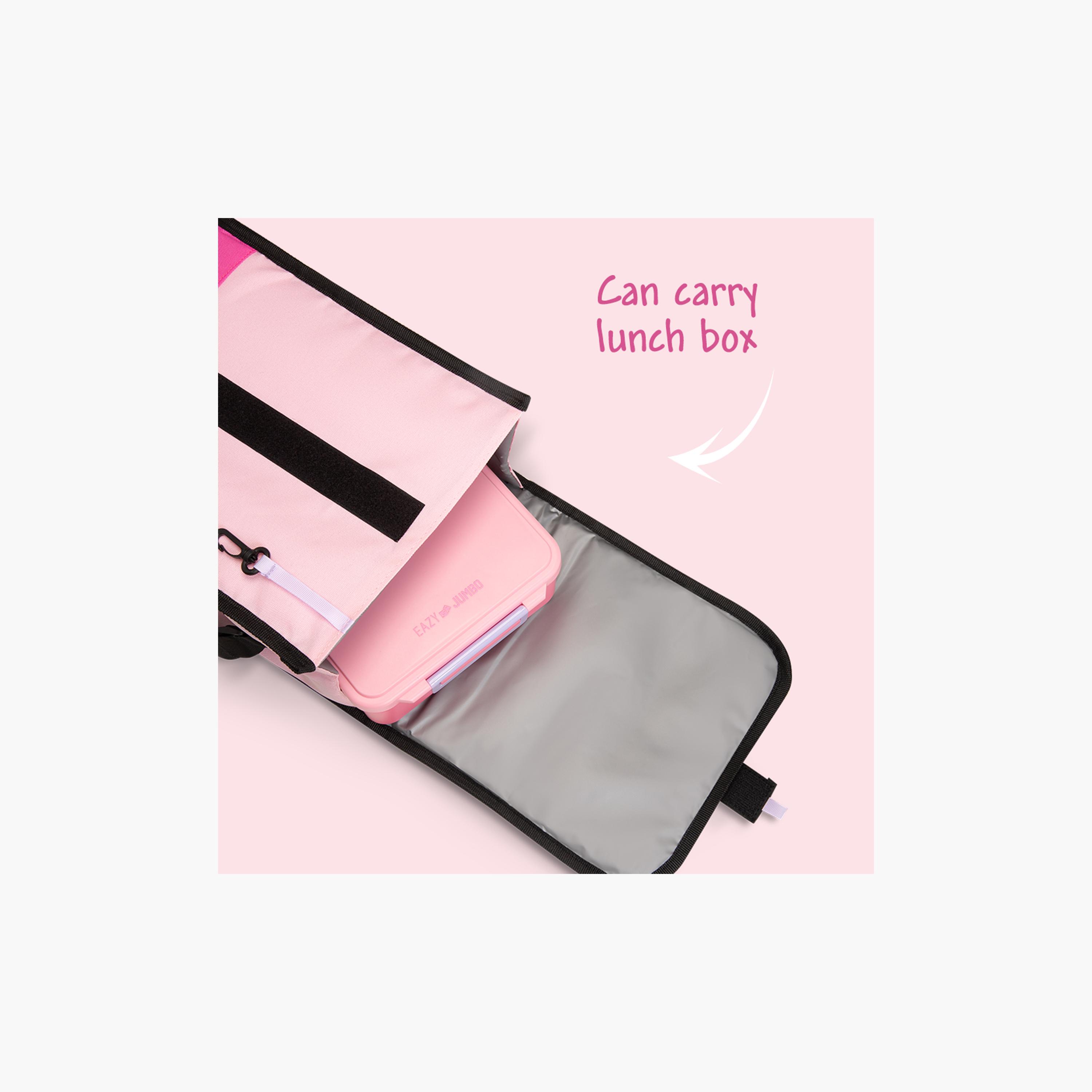Eazy Kids Jumbo Bento Lunch Box with Bag, Thermos & Dip Jar - Pink-school-lunchessentials-lunchboxes-image-11