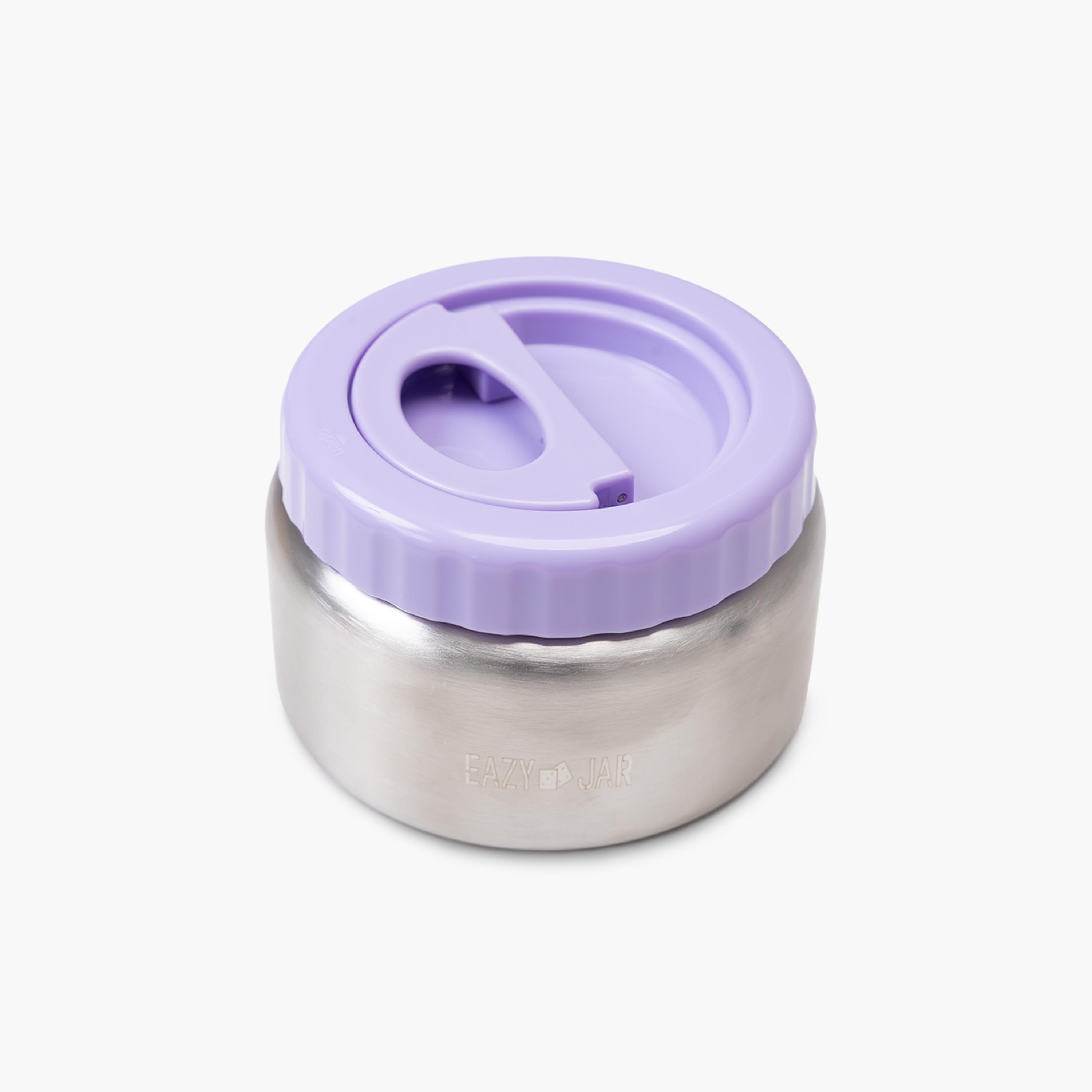 Eazy Kids Jumbo Bento Lunch Box with Bag, Thermos & Dip Jar - Purple-school-lunchessentials-lunchboxes-image-8
