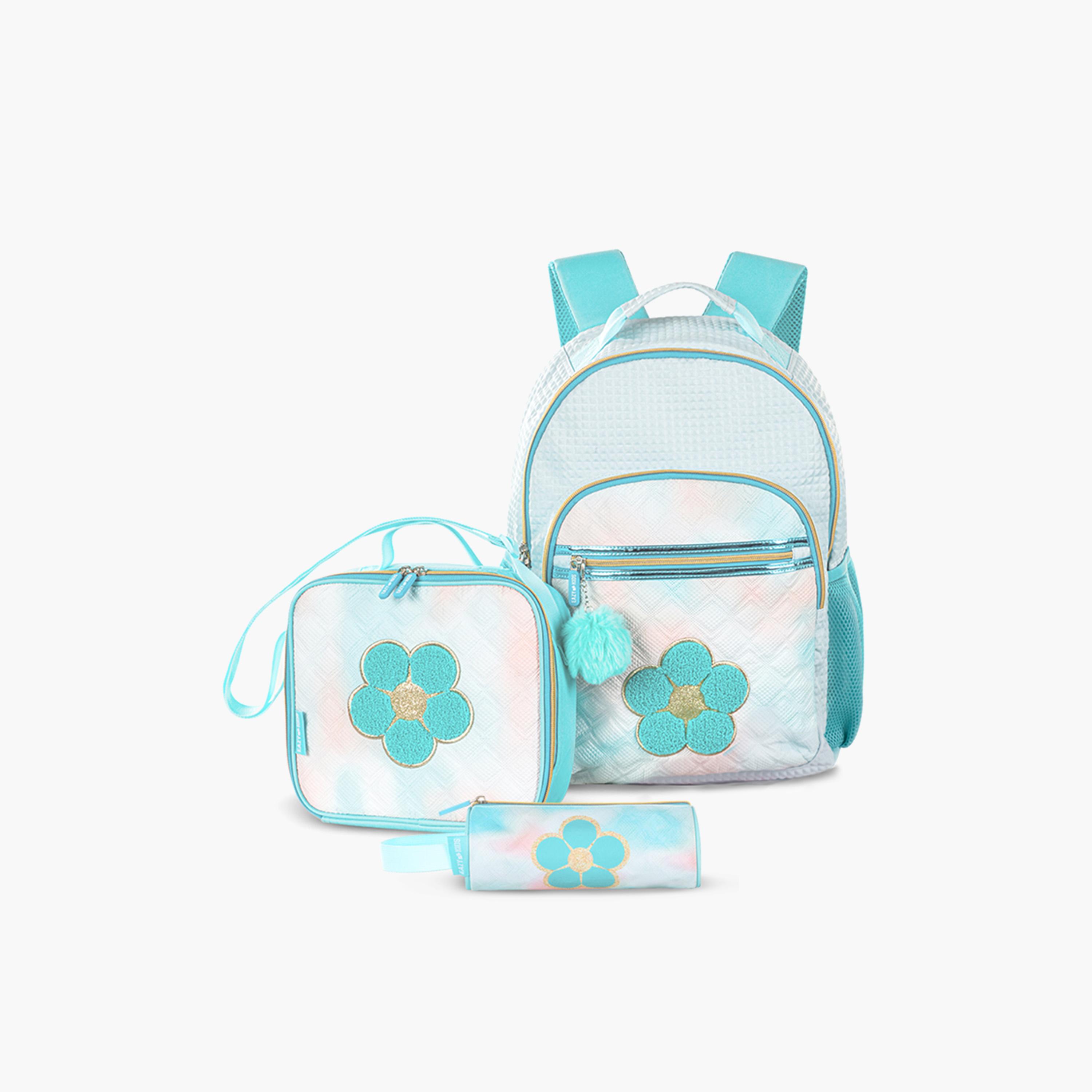 Eazy Kids 6-Piece Backpack Set - 18 Inch - Flora - Green-school-bagsandbackpacks-sets-image-4