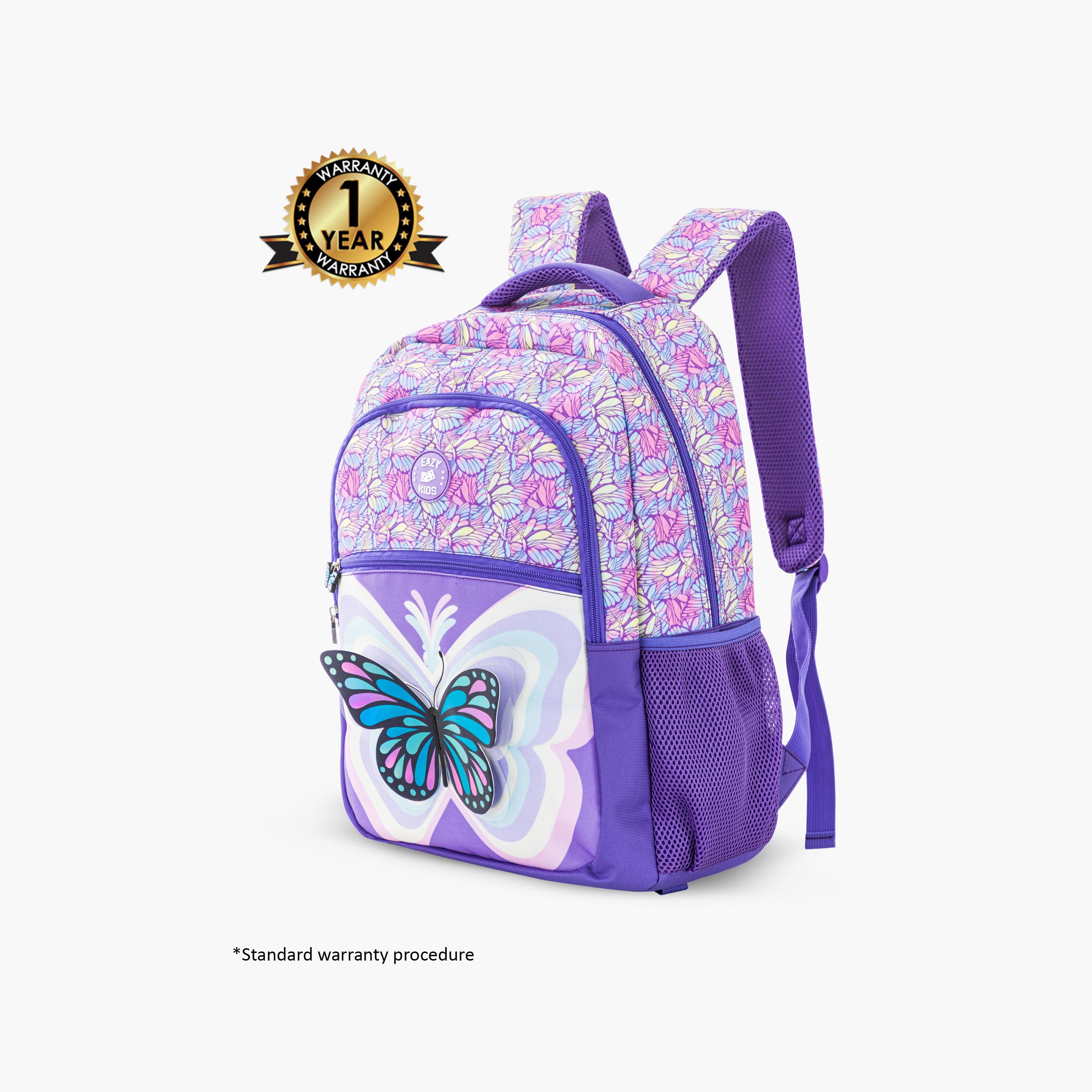 Eazy Kids 5-Piece Backpack Set - 18 Inch - 3D Butterfly - Purple-school-bagsandbackpacks-sets-image-6