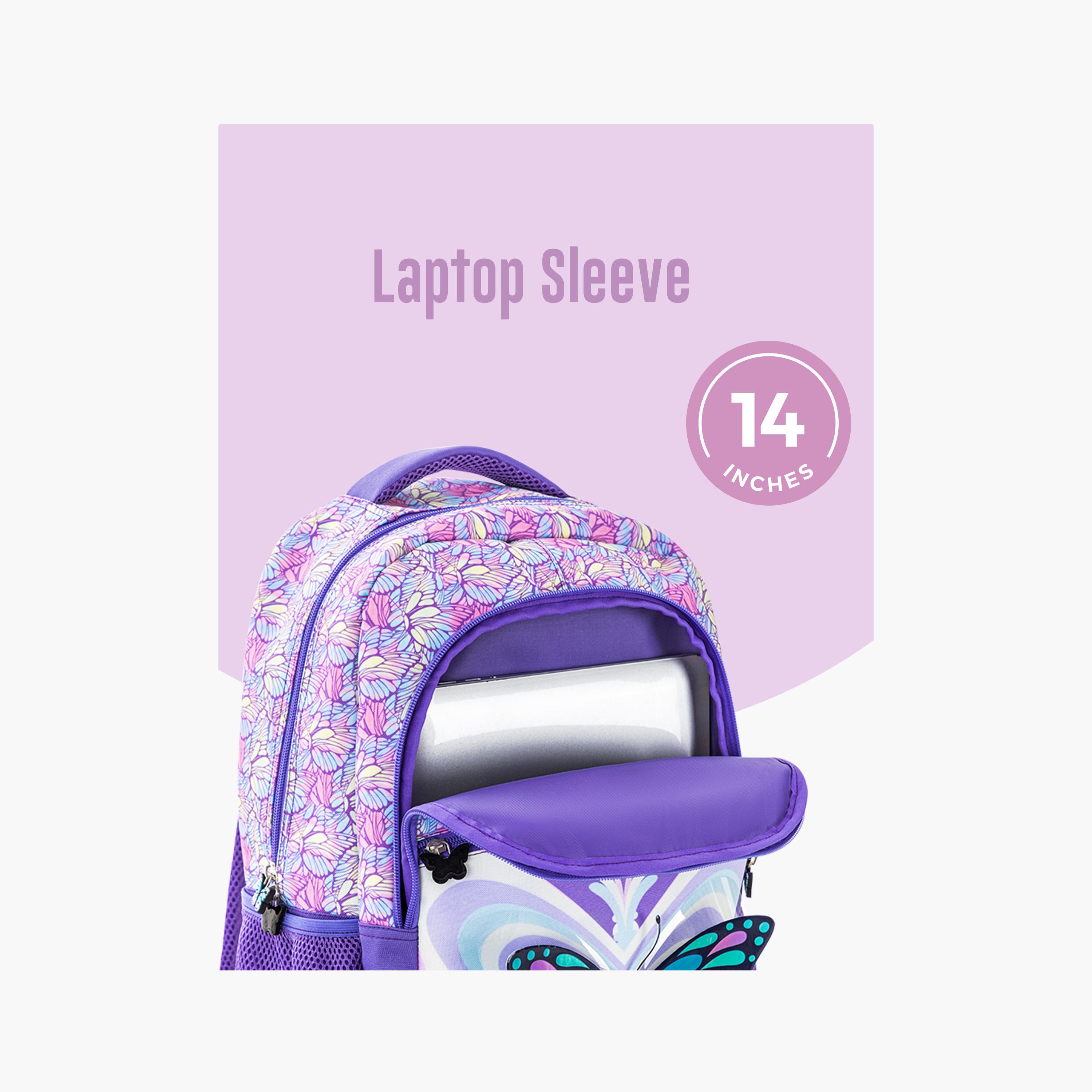 Eazy Kids 5-Piece Backpack Set - 18 Inch - 3D Butterfly - Purple-school-bagsandbackpacks-sets-image-7