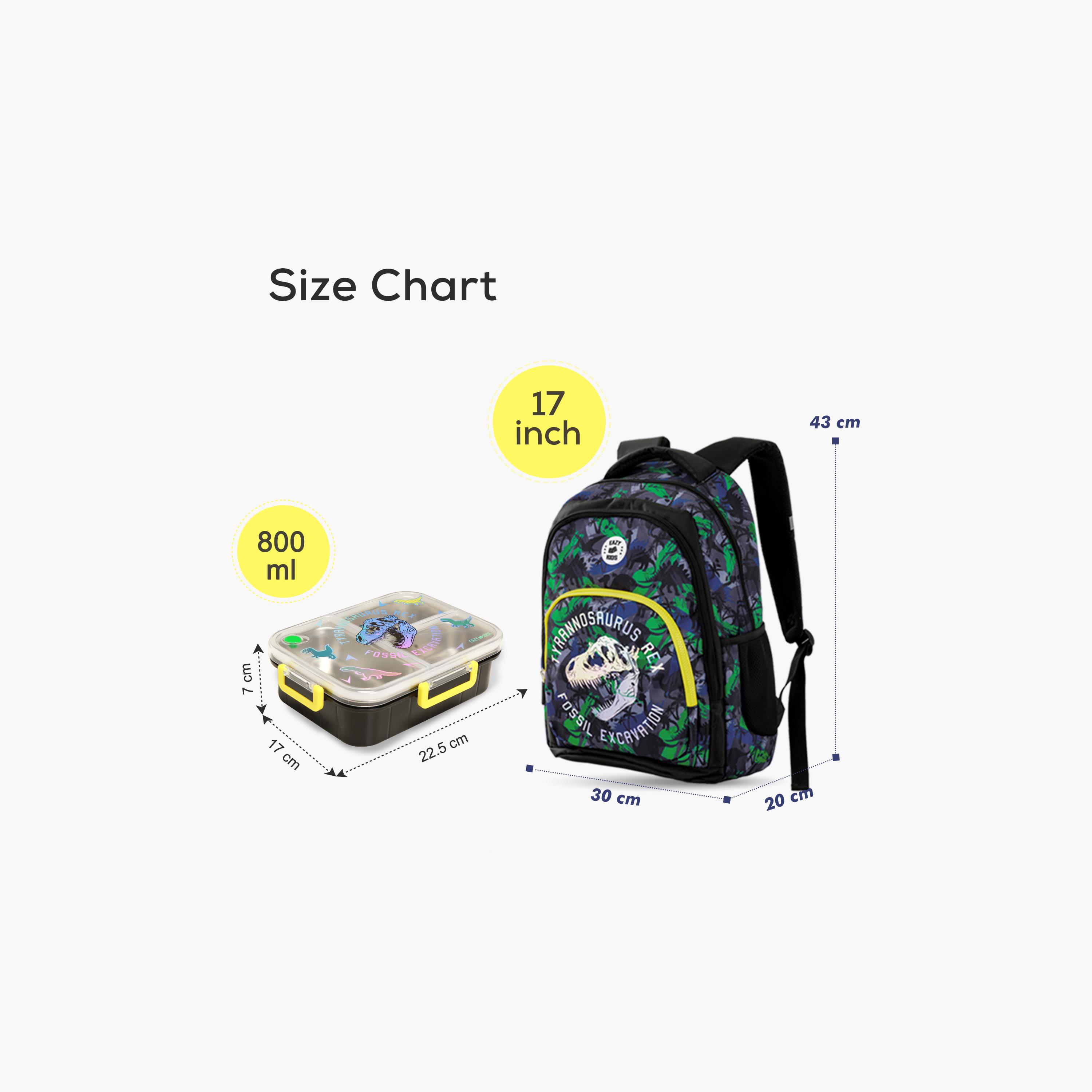 Eazy Kids 5-Piece Backpack Set - 17 Inch - T-Rex - Multicolour-school-bagsandbackpacks-sets-image-9