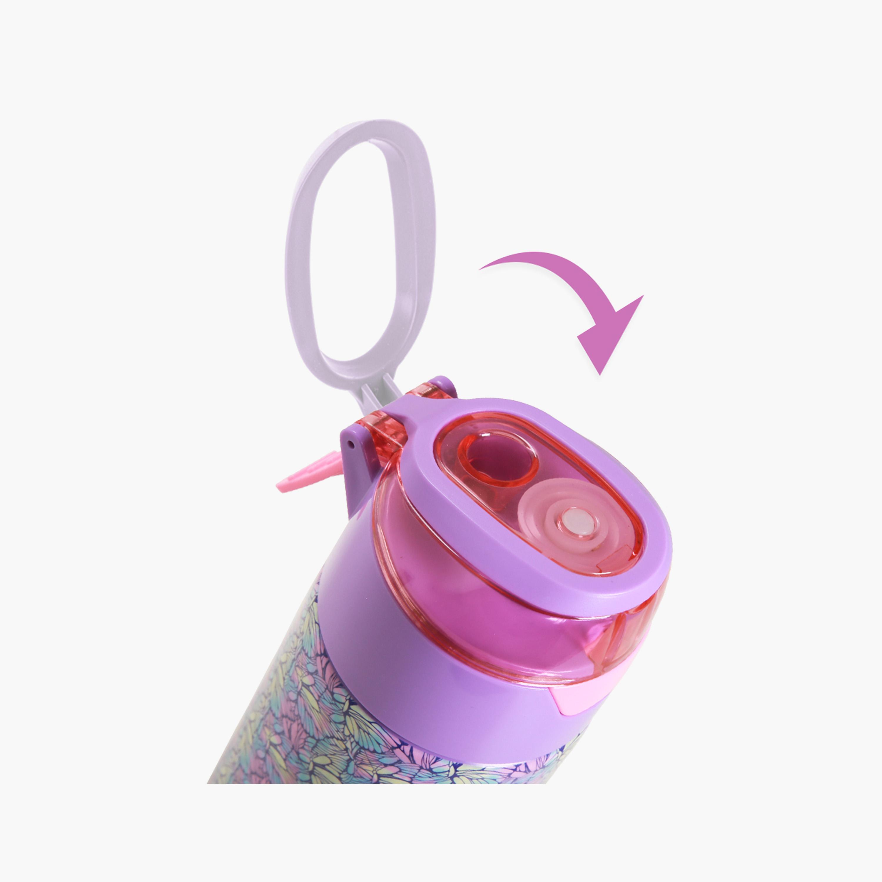 Eazy Kids 6 & 4 Convertible Bento Lunch Box & Water Bottle with Sticker- Butterfly - Purple-school-lunchessentials-lunchboxes-image-7