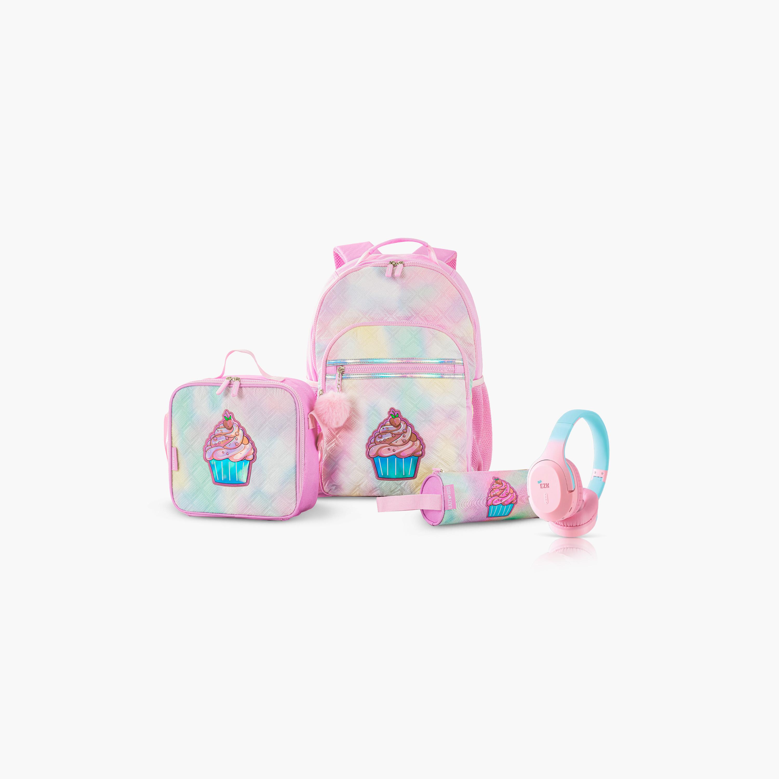 Eazy Kids 4-Piece Backpack Set - 17 Inch - Sugar Pop - Pink-school-bagsandbackpacks-sets-image-1