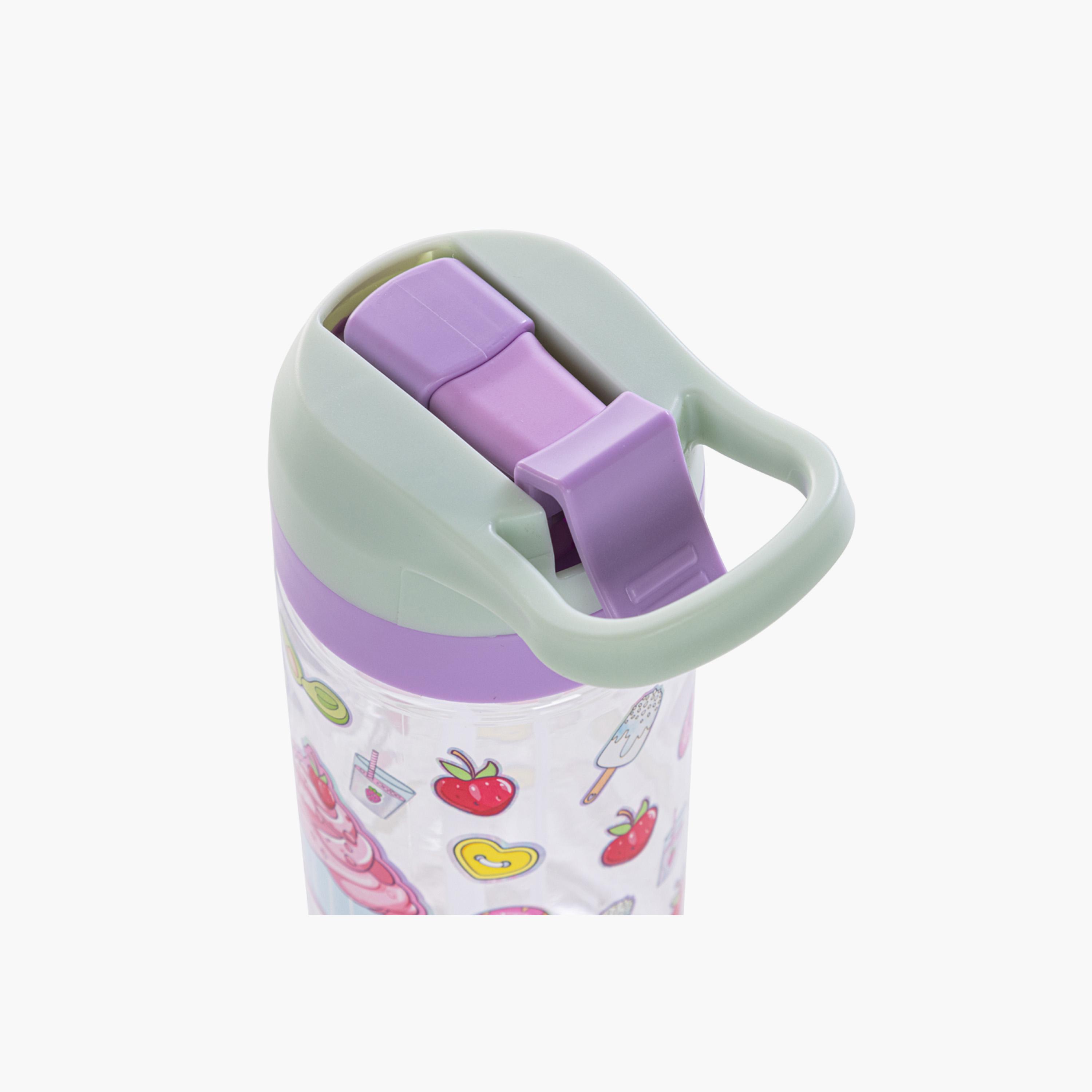 Eazy Kids 3-Compartment Bento Lunch Box with Water Bottle - 800 ml - Cup Cake - Purple-school-lunchessentials-lunchboxes-image-8
