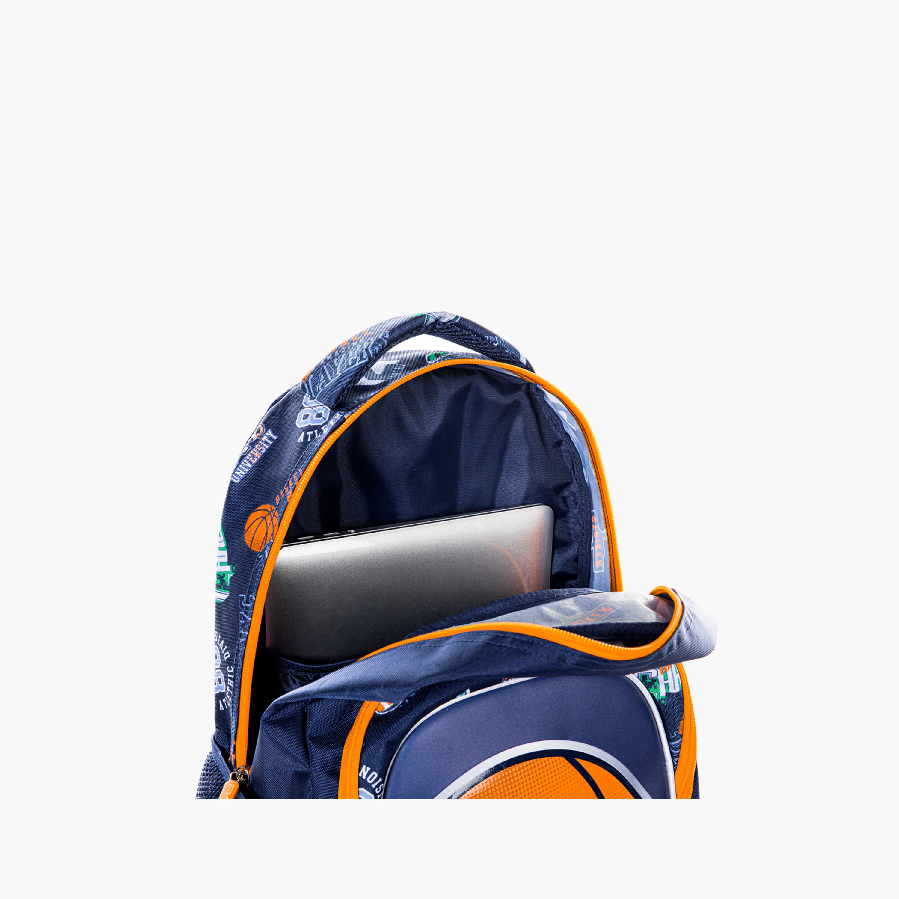 Eazy Kids 4-Piece Backpack Set - 18 Inch - Basket Ball - Blue-school-bagsandbackpacks-sets-image-5