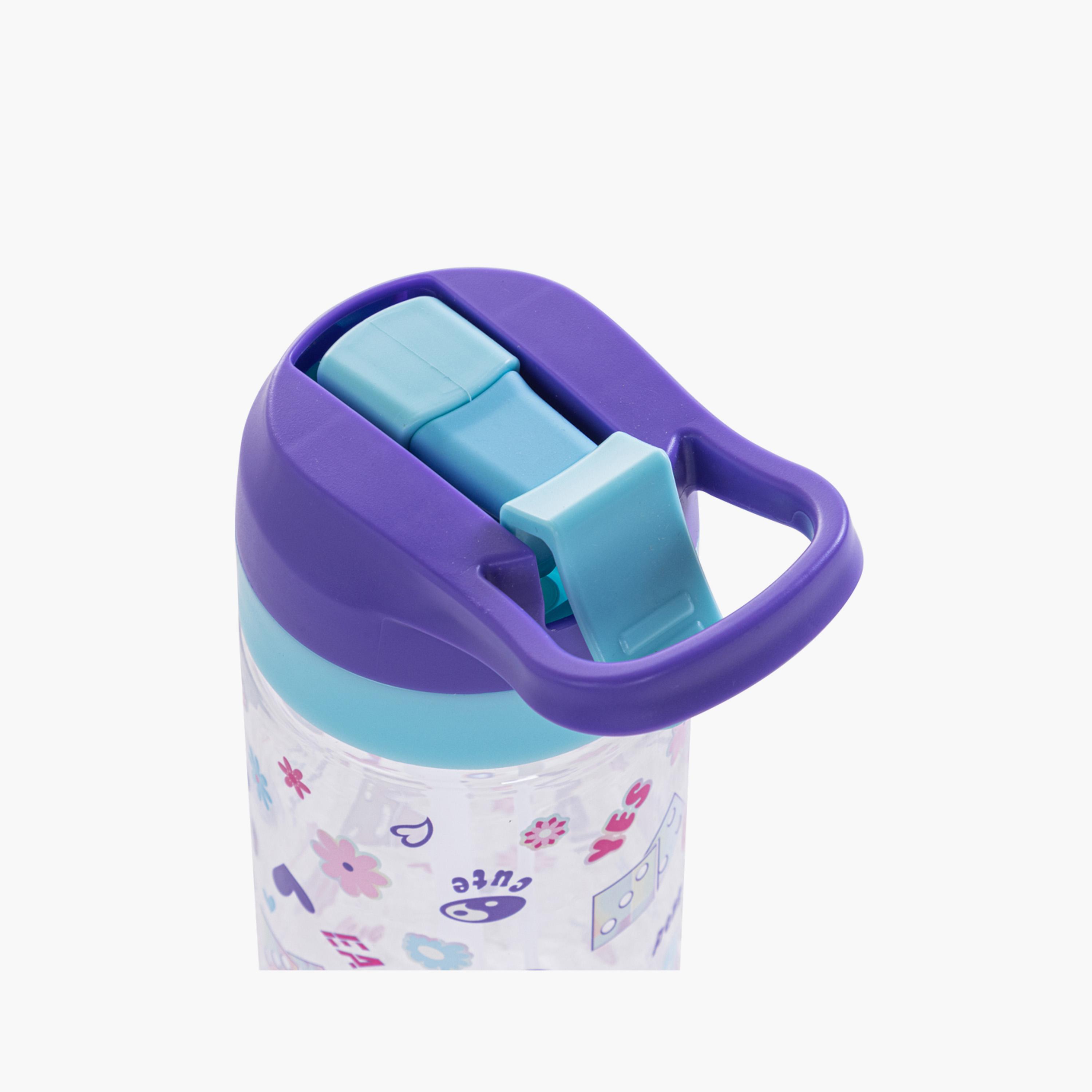 Eazy Kids 3-Compartment Bento Lunch Box with Water Bottle - 800 ml - Floral - Purple-school-lunchessentials-lunchboxes-image-7