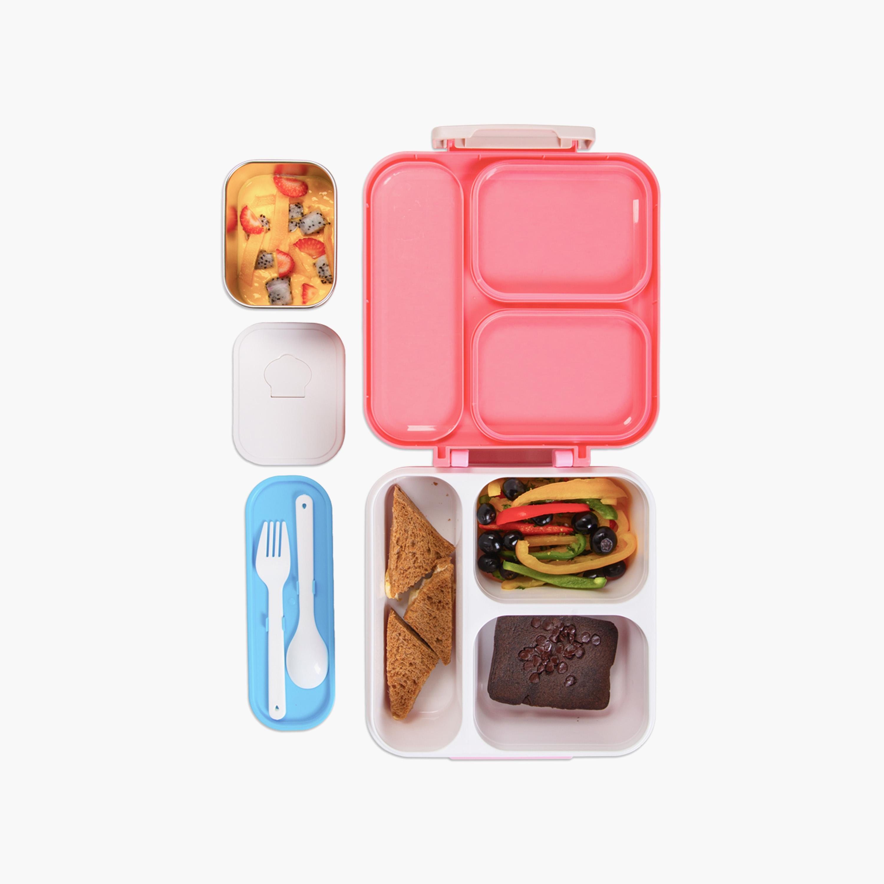 Nova Kids 3-Compartment Bento Lunch Box Set with Water Bottle - Unicorn - Pink-school-lunchessentials-sets-image-4