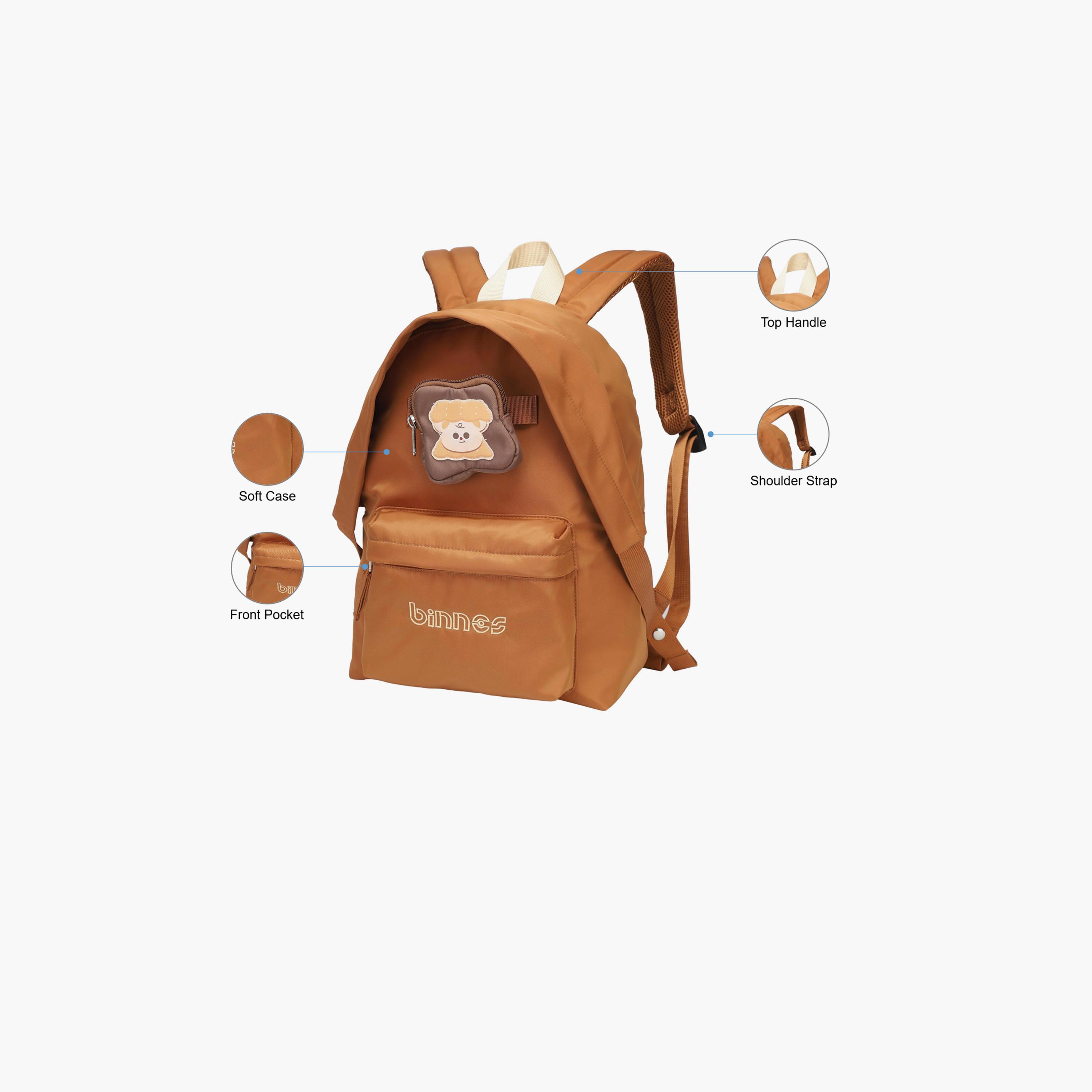Binnes 14.2 Inches Backpack, Polyester, Adjustable Shoulder Straps | BNS6015-school-bagsandbackpacks-backpacks-image-3