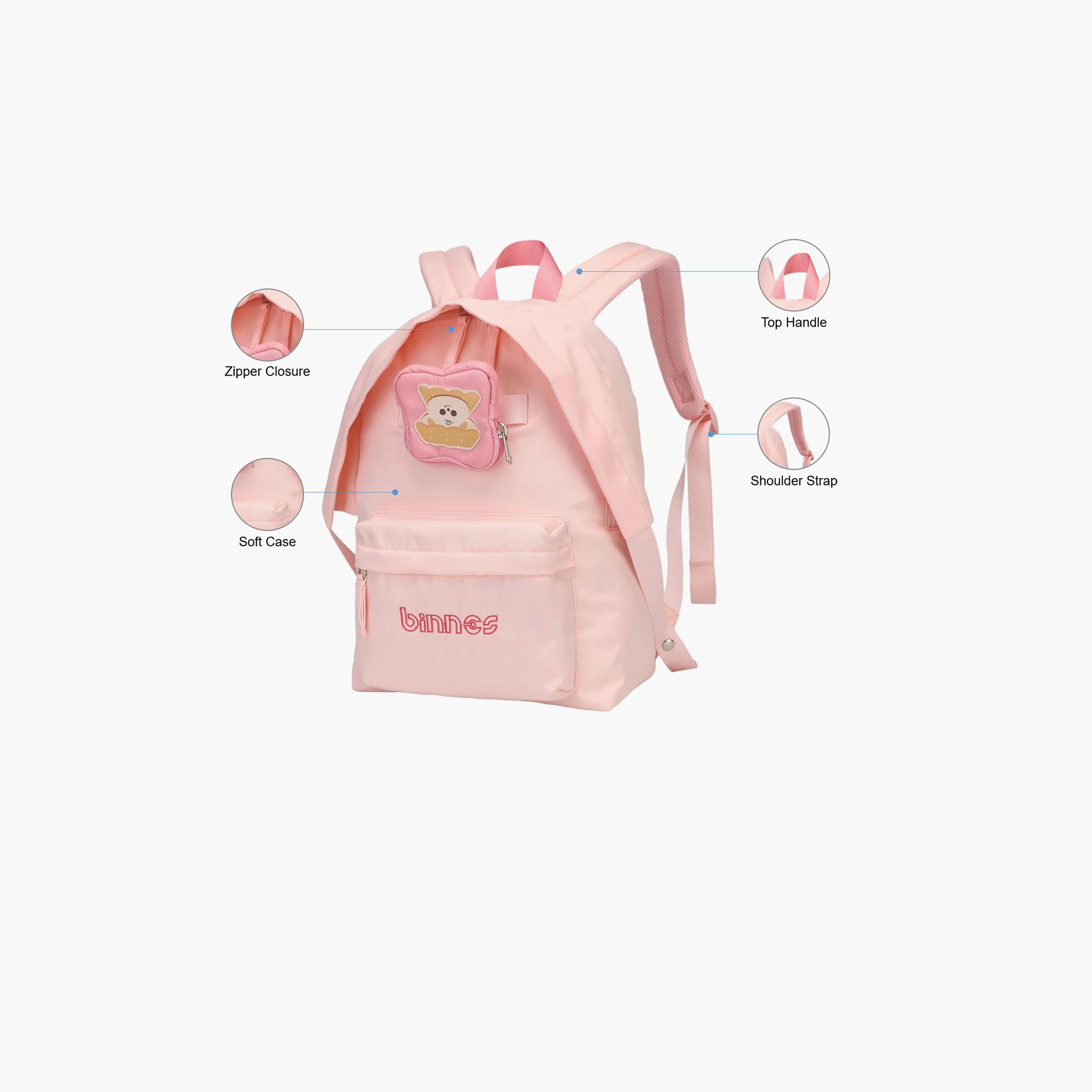 Binnes 14.2 Inches Backpack, Polyester, Adjustable Shoulder Straps | BNS6015-school-bagsandbackpacks-backpacks-image-3