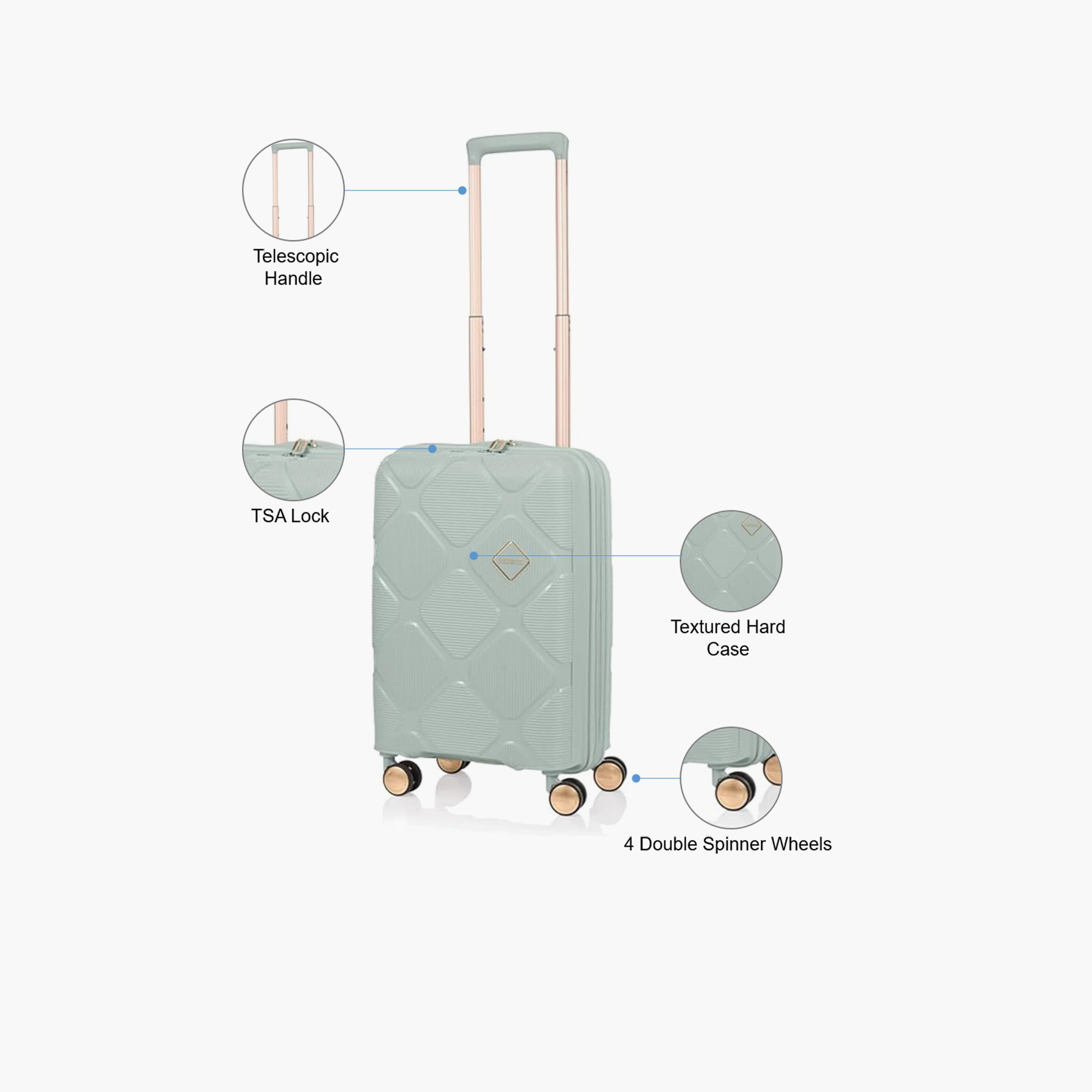 American Tourister Instagon 69 CM Medium Checkin Polypropylene Hard Sided 4-Wheeler Spinner Trolley Bag with TSA Lock-travel-luggagesandbags-luggage-image-3