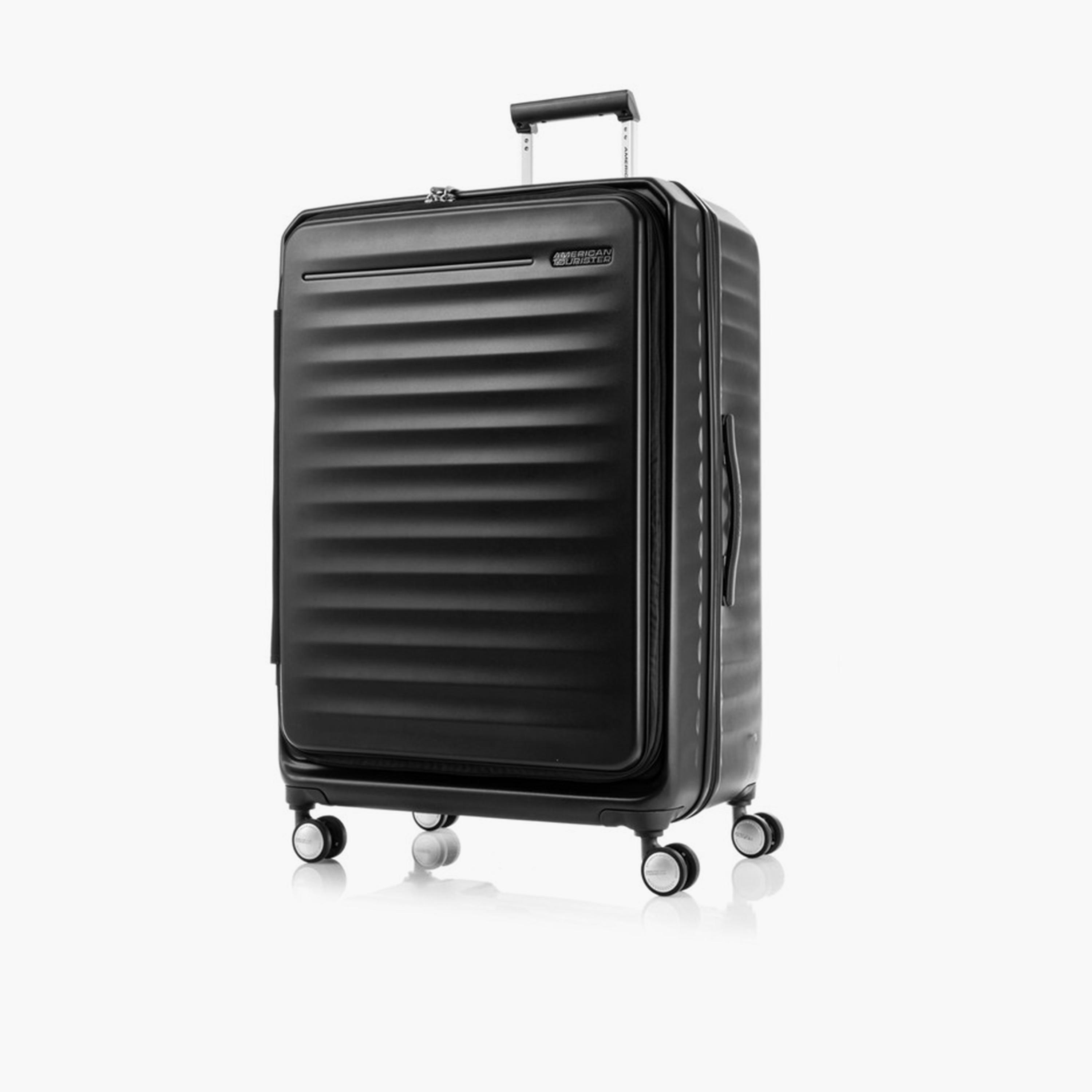 American Tourister Frontec 79 CM Large Checkin Polycarbonate with ABS Hard Sided 4-Wheeler Spinner Trolley Bag with TSA Lock-travel-luggagesandbags-luggage-image-1