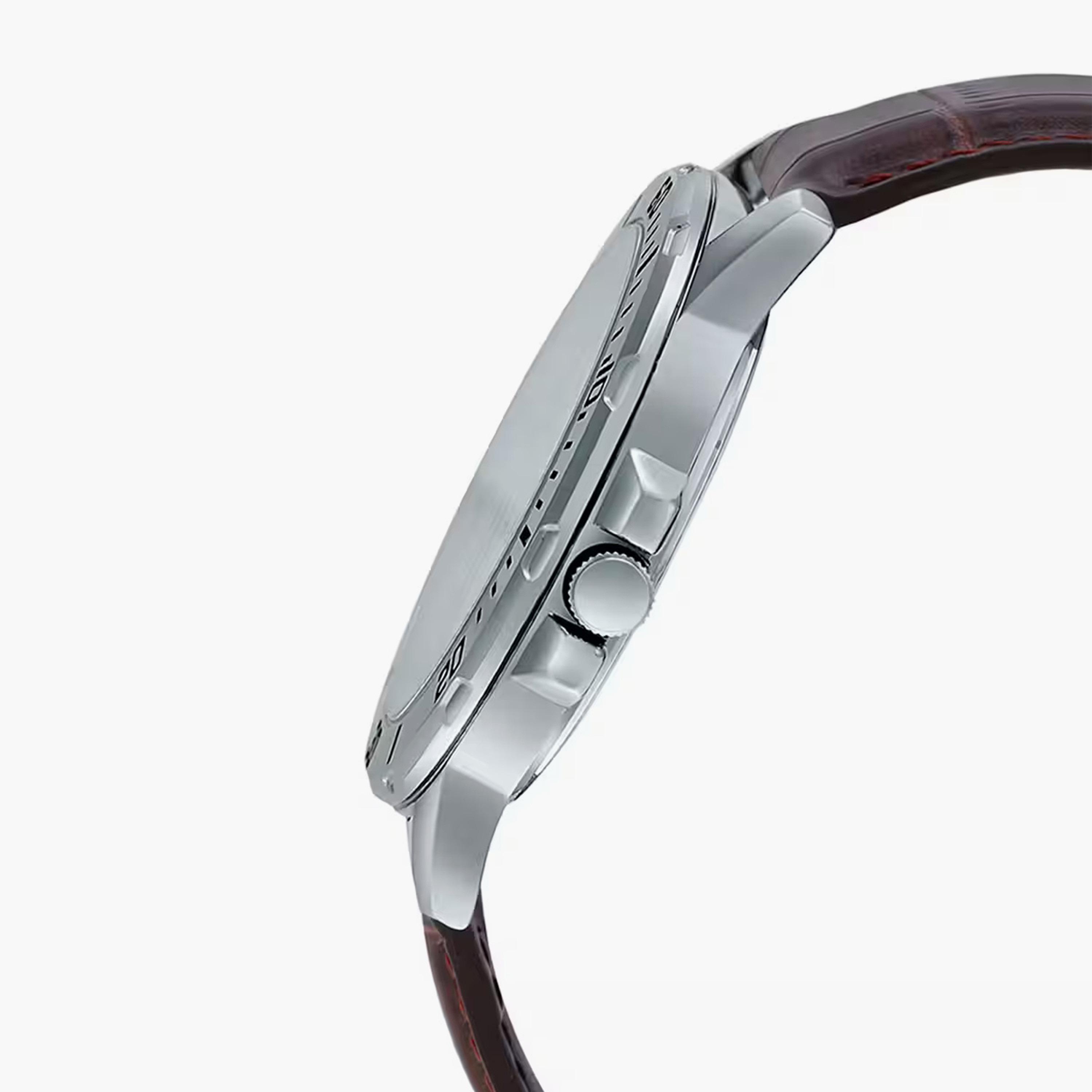 Casio Men's 45MM Silver Analog Leather Strap Watch | MTP-VD300L-1EUDF-men-watchesandjewellery-watches-image-3