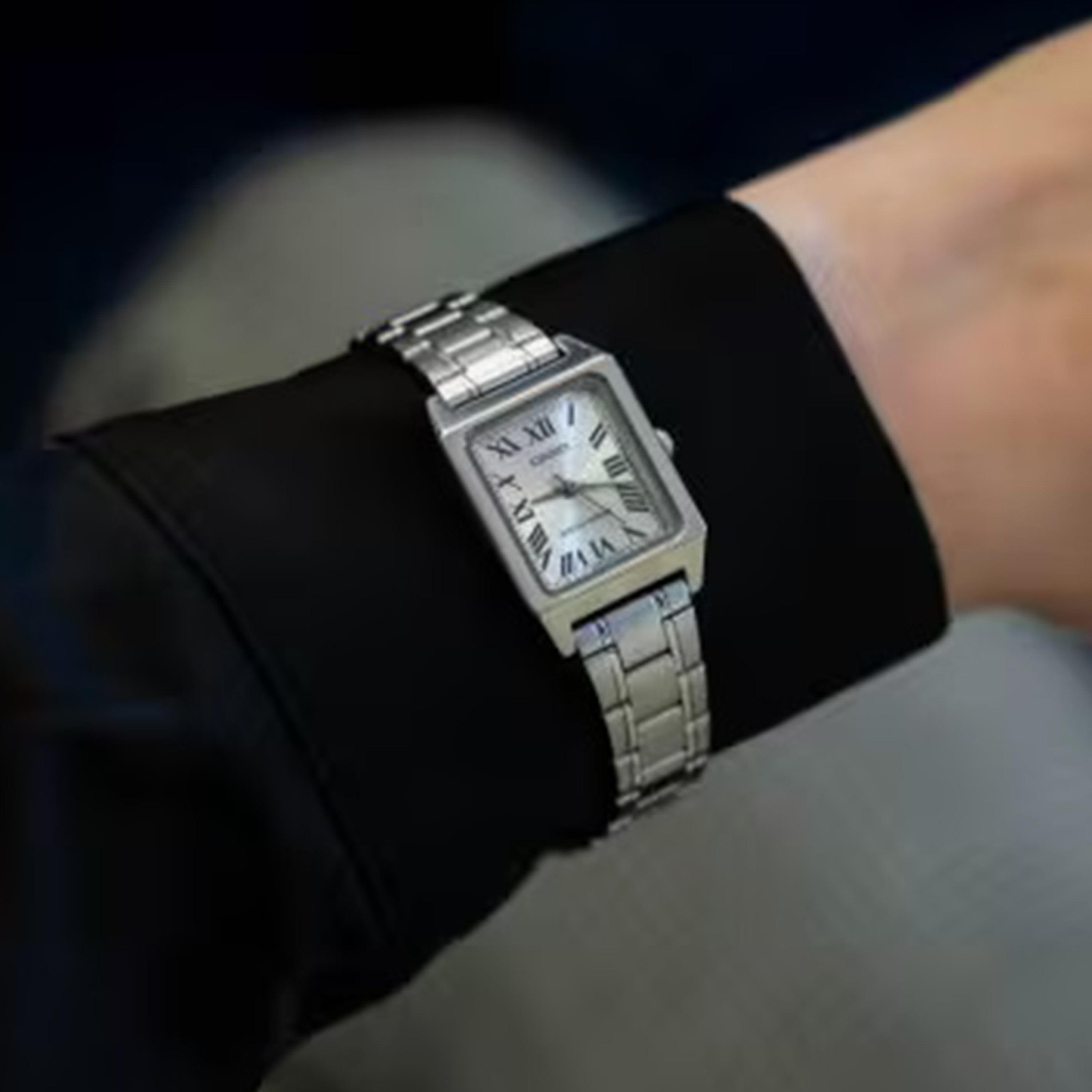 Casio Women's 22MM Silver Analog Stainless Steel Strap Watch | LTP-V007D-7BUDF-women-watchesandjewellery-watches-image-4