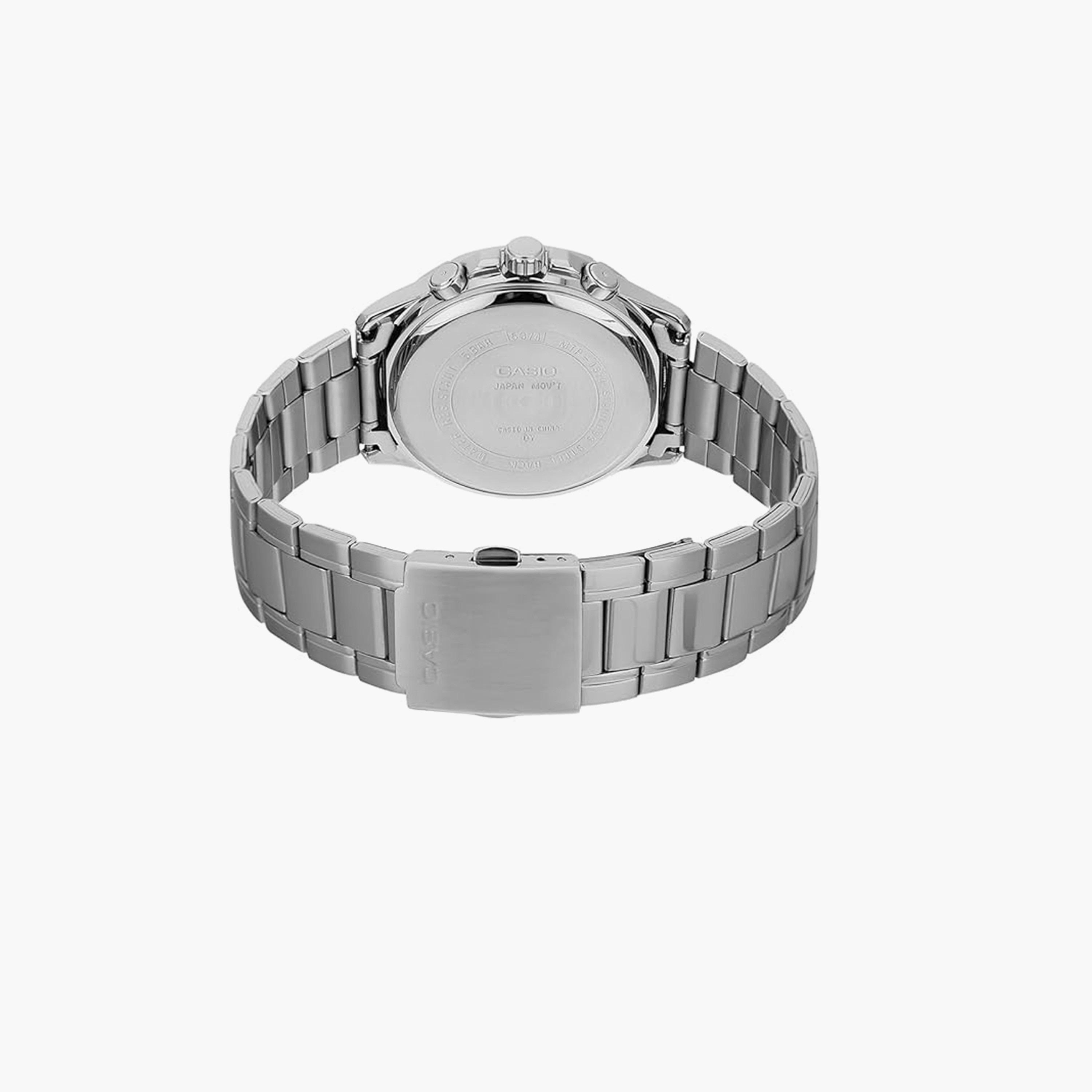 Casio Men's 43MM Silver Analog Stainless Steel Strap Watch | MTP-1374D-1A3VDF-men-watchesandjewellery-watches-image-3